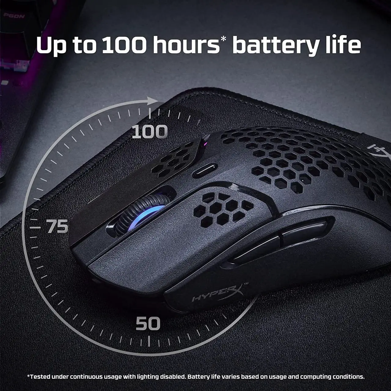 Alt view image 10 of 20 - HyperX Pulsefire Haste - Wireless Gaming Mouse (Black)