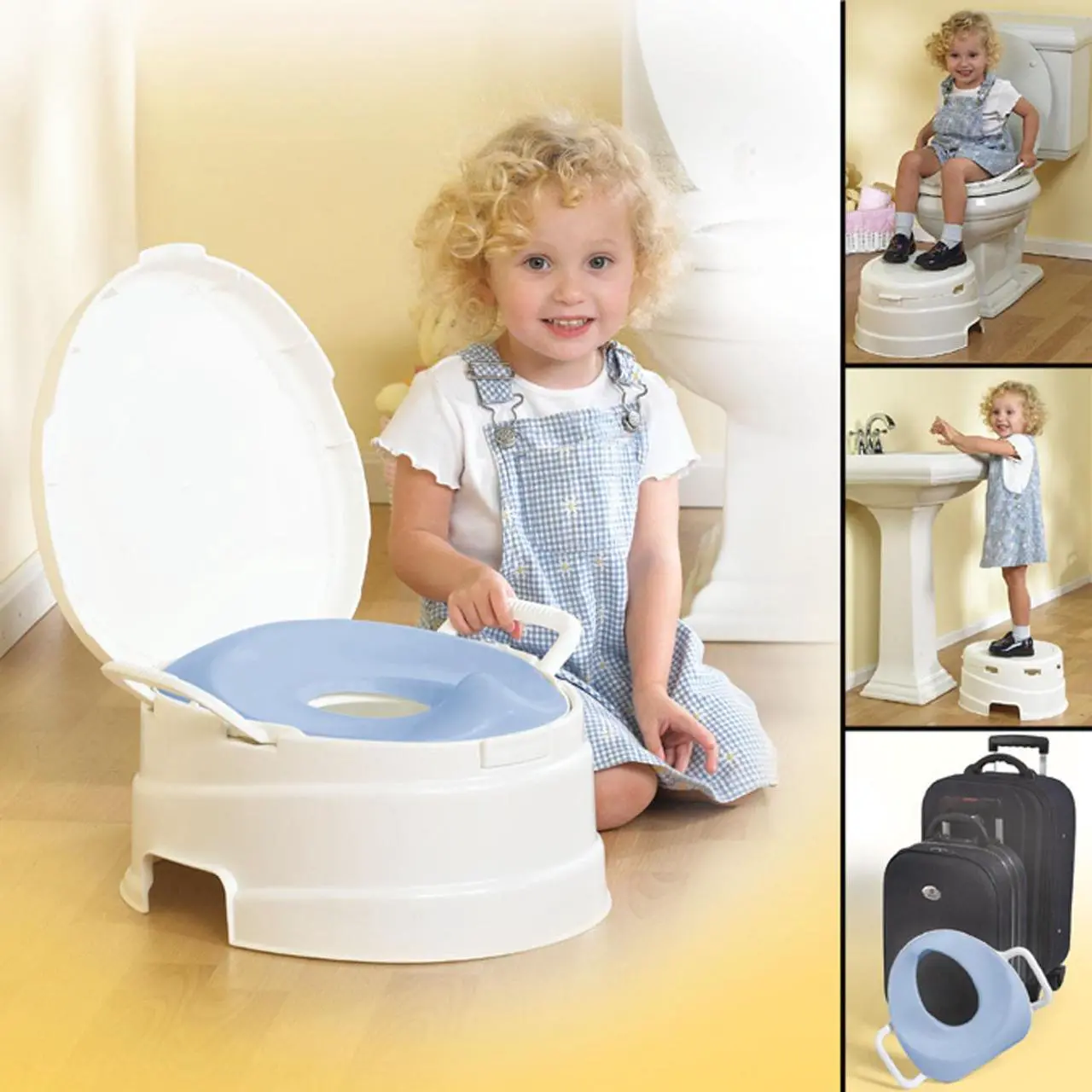 Alt view image 5 of 7 - 4-in-1 Complete Toilet Trainer and Step Stool