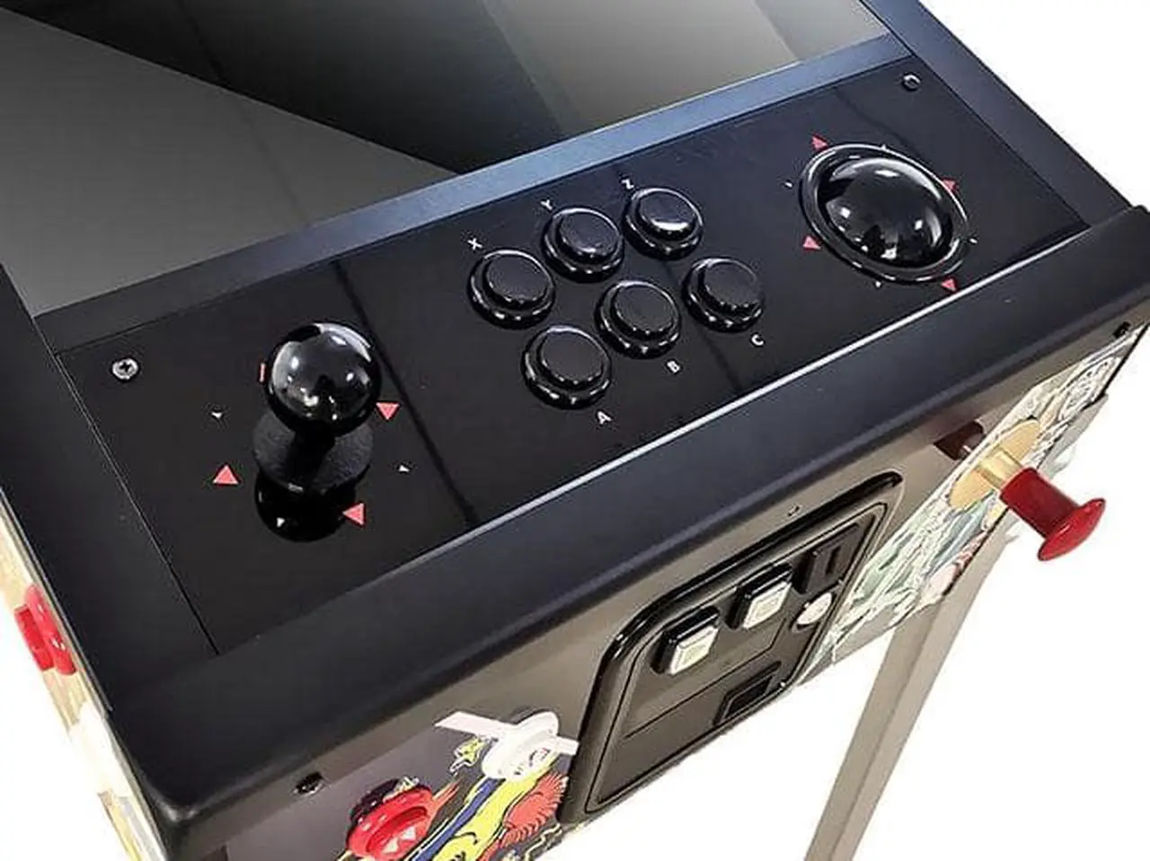 Main image of Arcade Control Panel, Drop-In Upgrade For Legends Pinball Arcade Machine, Home Arcade, Plug and Play Arcade Style 8-Way Joy Stick and Trackball Controllers - OEM