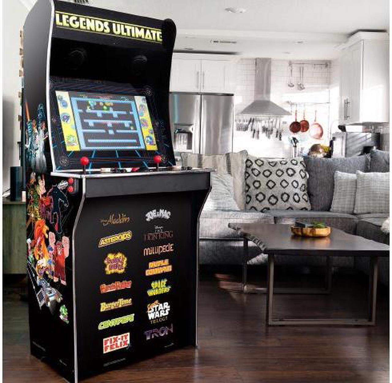 Alt view image 2 of 6 - Legends Ultimate Arcade, Full Size Game Machine, Home Arcade, Classic Retro Video Games, Over 300 Licensed Arcade and Console Games, Action Fighting Puzzle Sports & More, WiFi, HDMI, Bluetooth
