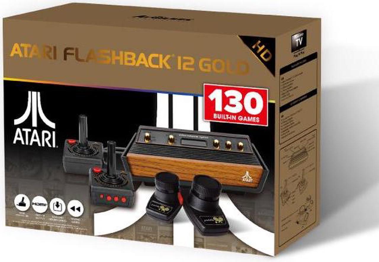 Main image of Atari Flashback 12 Gold, Retro Game Console, Built-in 130 Classic Games, Two Joystick and Paddle Controllers, HDMI, PLUG & PLAY on HD TV