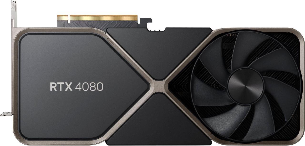 Main image of NVIDIA GeForce RTX 4080 Founders Edition Graphics Card 16GB GDDR6X - Titanium and Black