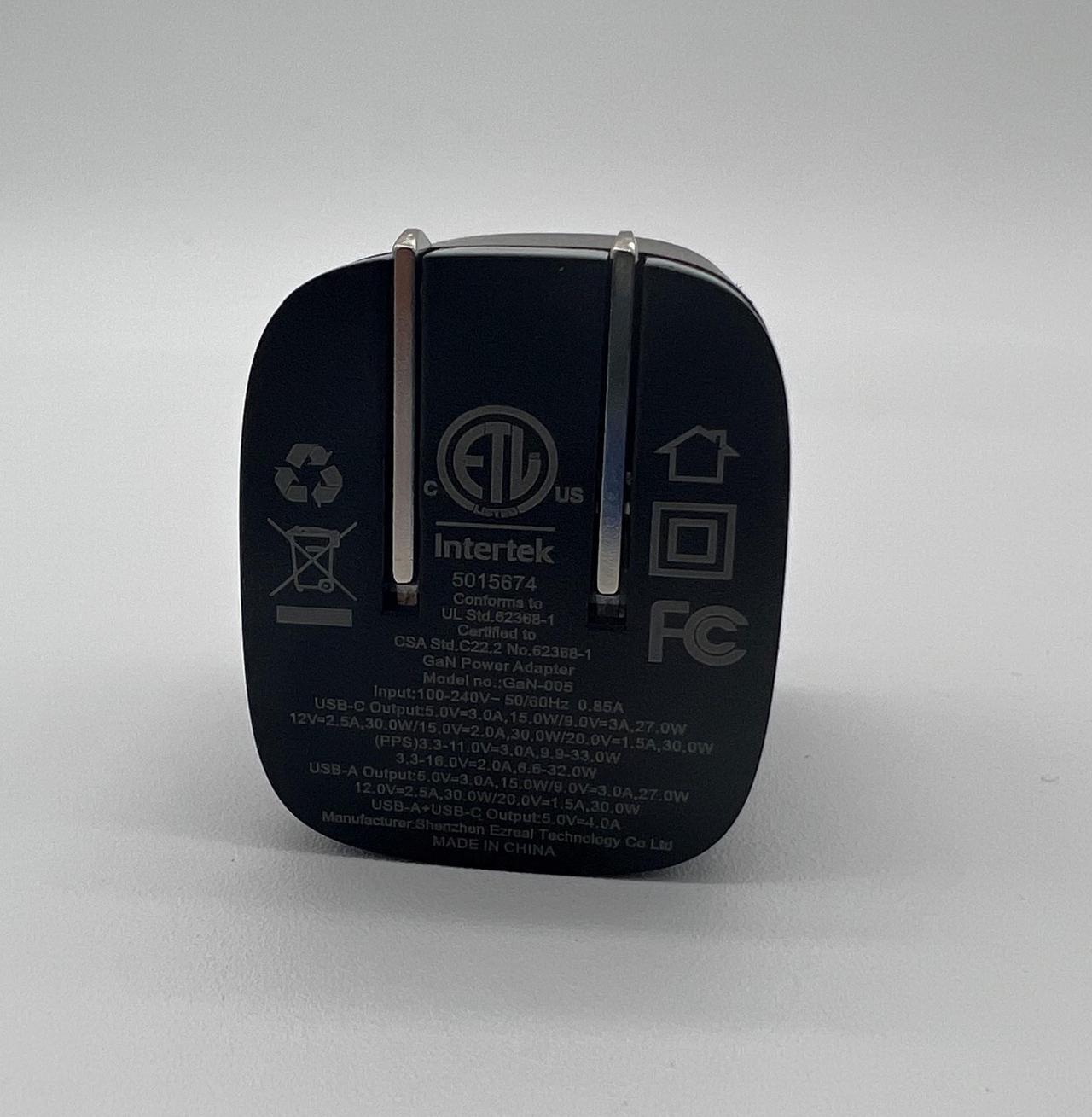 Alt view image 5 of 6 - Jaspertronics USB C 33W Charger, 2 Port Compact Charger with Foldable Plug for iPhone 15/15 Plus/15 Pro/15 Pro Max/14/13, Pixel, Galaxy, iPad/iPad Mini and More!