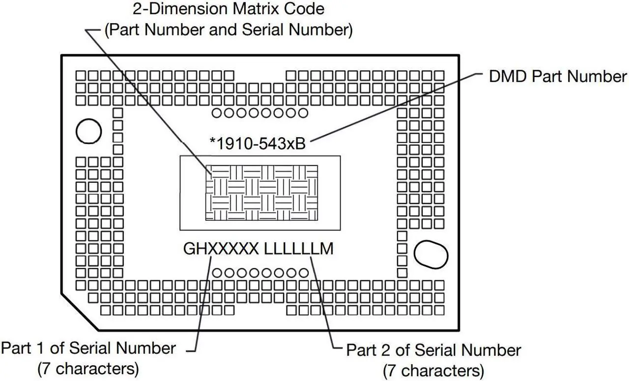 Alt view image 3 of 7 - D1P1845 DMD Chip for Acer Projectors - 90 Day Warranty