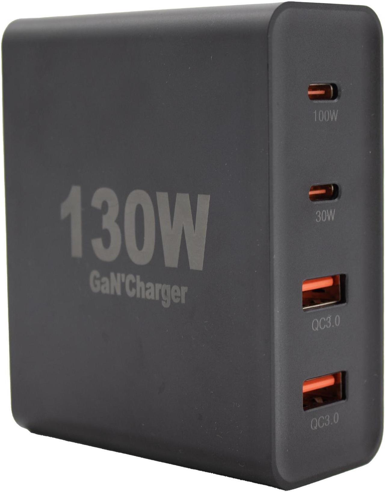 Main image of Jaspertronics 130W USB-C Fast Charger - 4 Port Power Adapter for Laptops & Devices, High-Speed Charging, Intelligent Power Allocation, Compact & Portable, Ideal for Home, Office & Travel Use