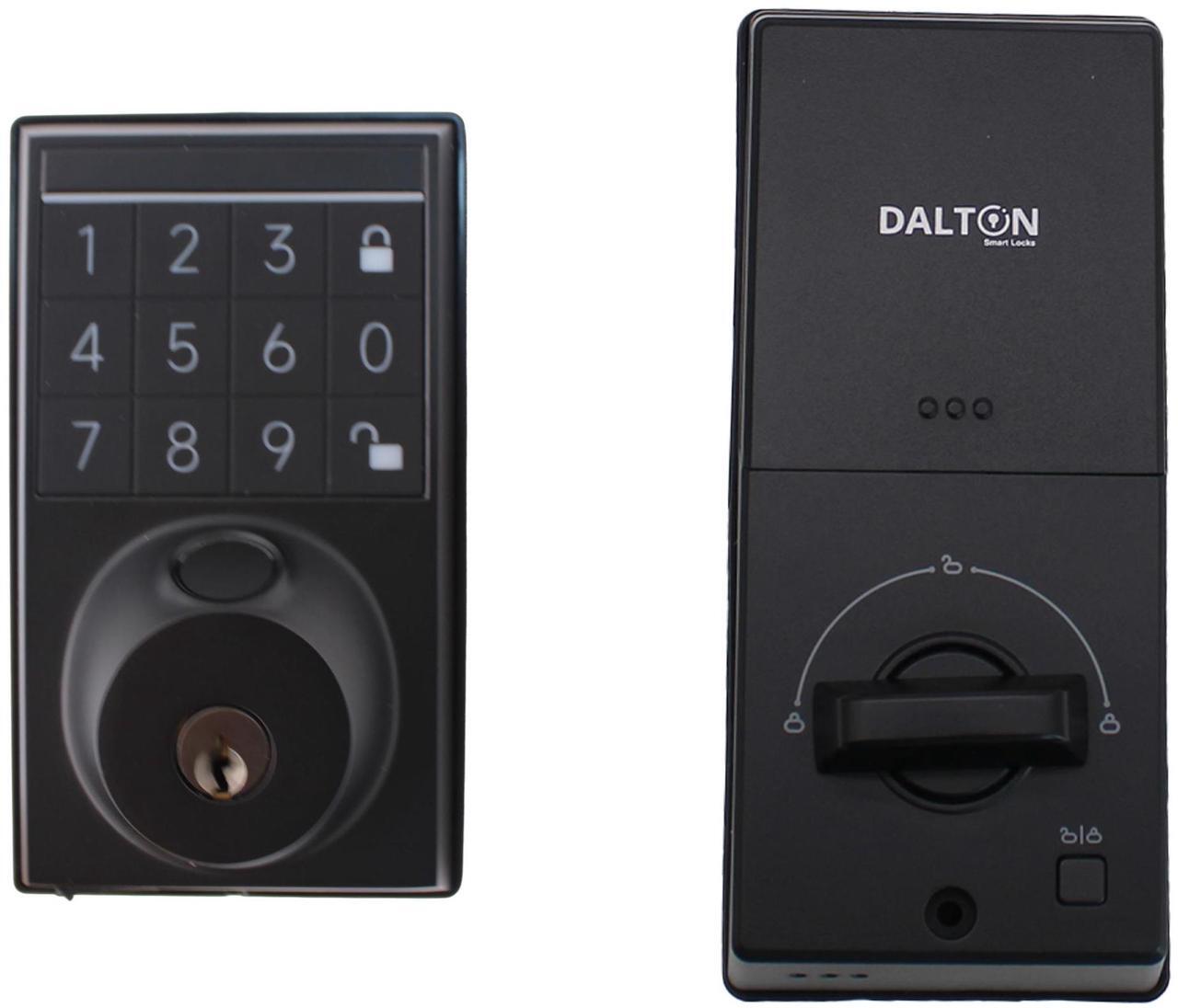 Main image of Dalton Z09 Smart Lock - Biometric, Bluetooth, PIN Code, Key Access, Auto Lock/Unlock, Anti-Tamper Security, Tuya-Compatible, Durable Zinc Alloy, Easy Installation - Black