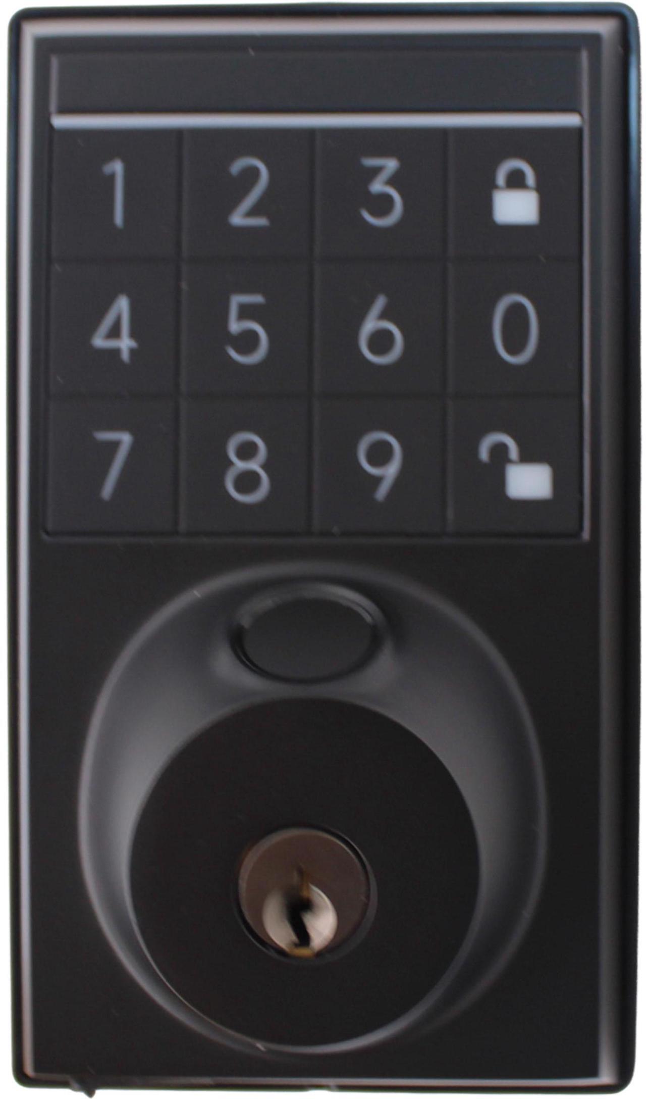 Alt view image 3 of 5 - Dalton Z09 Smart Lock - Biometric, Bluetooth, PIN Code, Key Access, Auto Lock/Unlock, Anti-Tamper Security, Tuya-Compatible, Durable Zinc Alloy, Easy Installation - Black