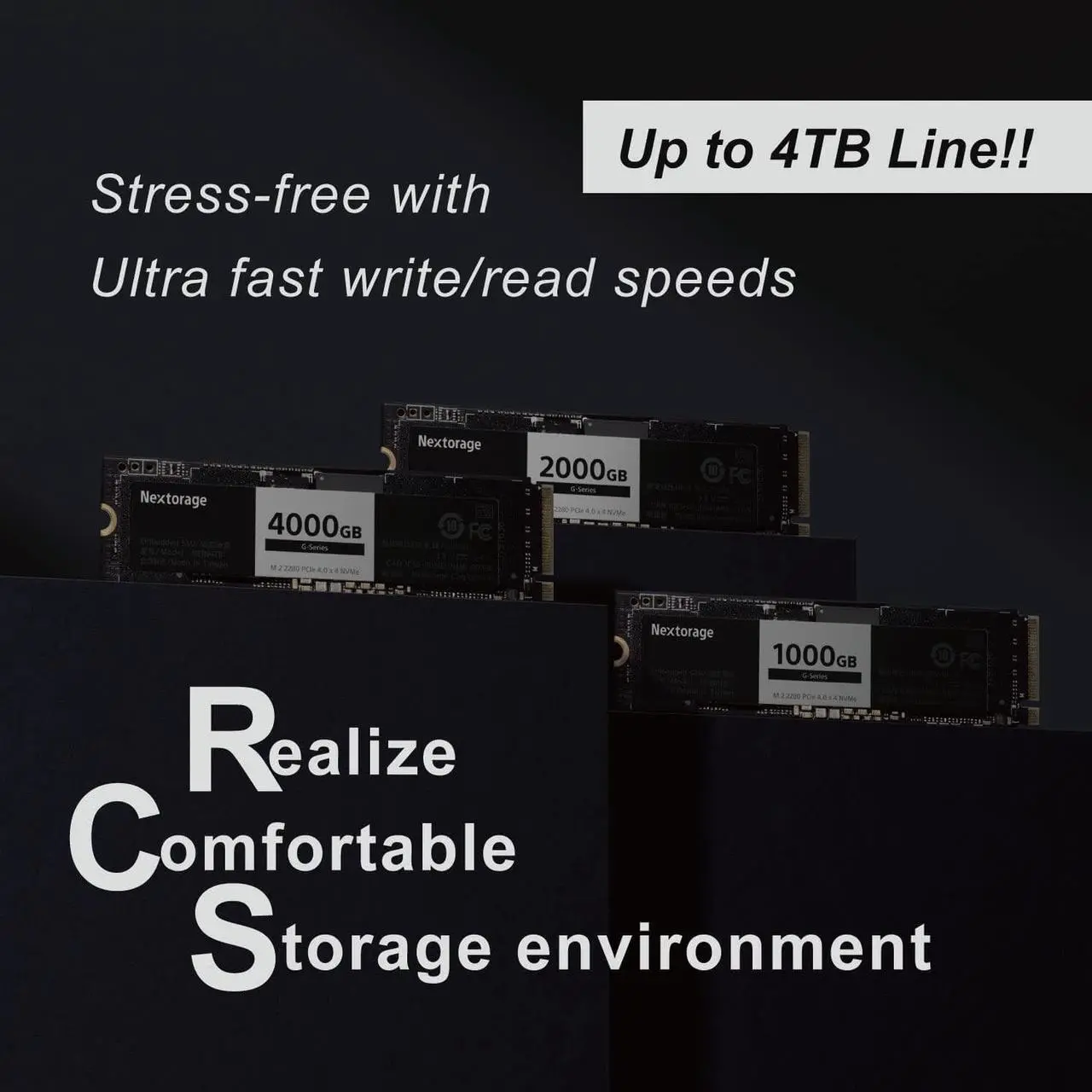 Alt view image 4 of 6 - Nextorage Japan 2TB NVMe M.2 2280 PCIe Gen.4 Internal SSD Read Speed up to 7300MB/s Write Speed Up to 6900 MB/s (New G-Series). Read Speed up to 7300MB/s Write Speed Up to 6900 MB/s ( SSD G series)