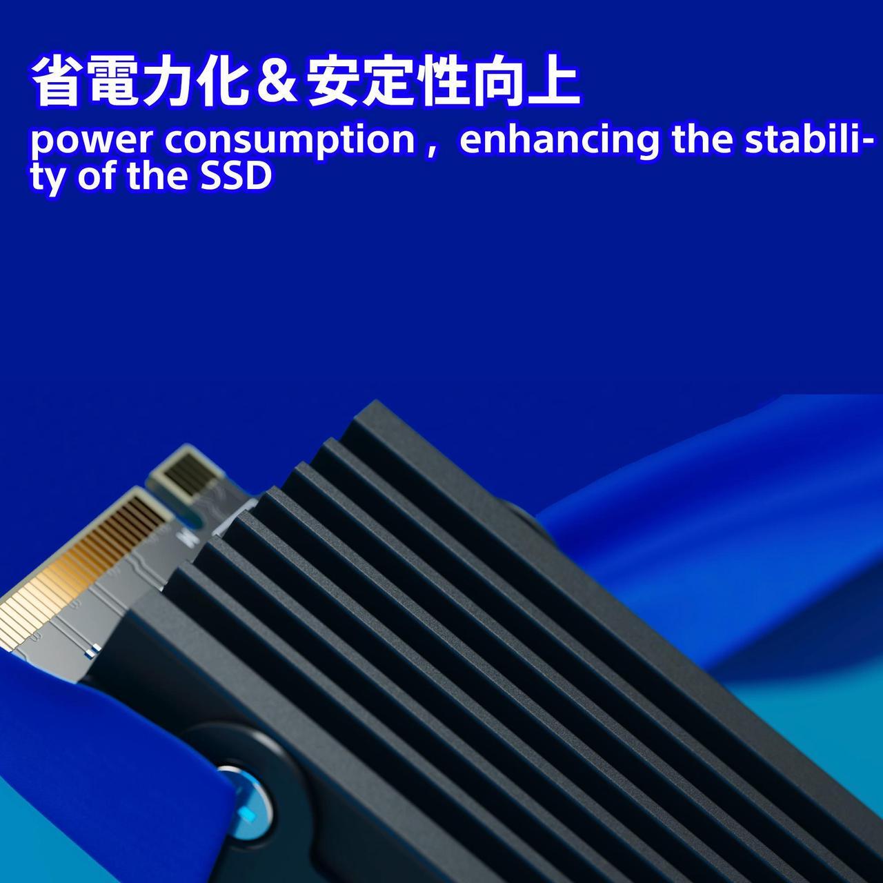 Alt view image 6 of 7 - Nextorage 1TB Internal SSD compatible with PS5/PS5 slim/PS5 Pro and PC M.2 2280 with Heatsink PCIe Gen4.0 NVMe NEM-PAB1TB/N SYM Maximum Transfer Rate Read: 7400MB/s, Write: 6100MB/s Solid State Drive