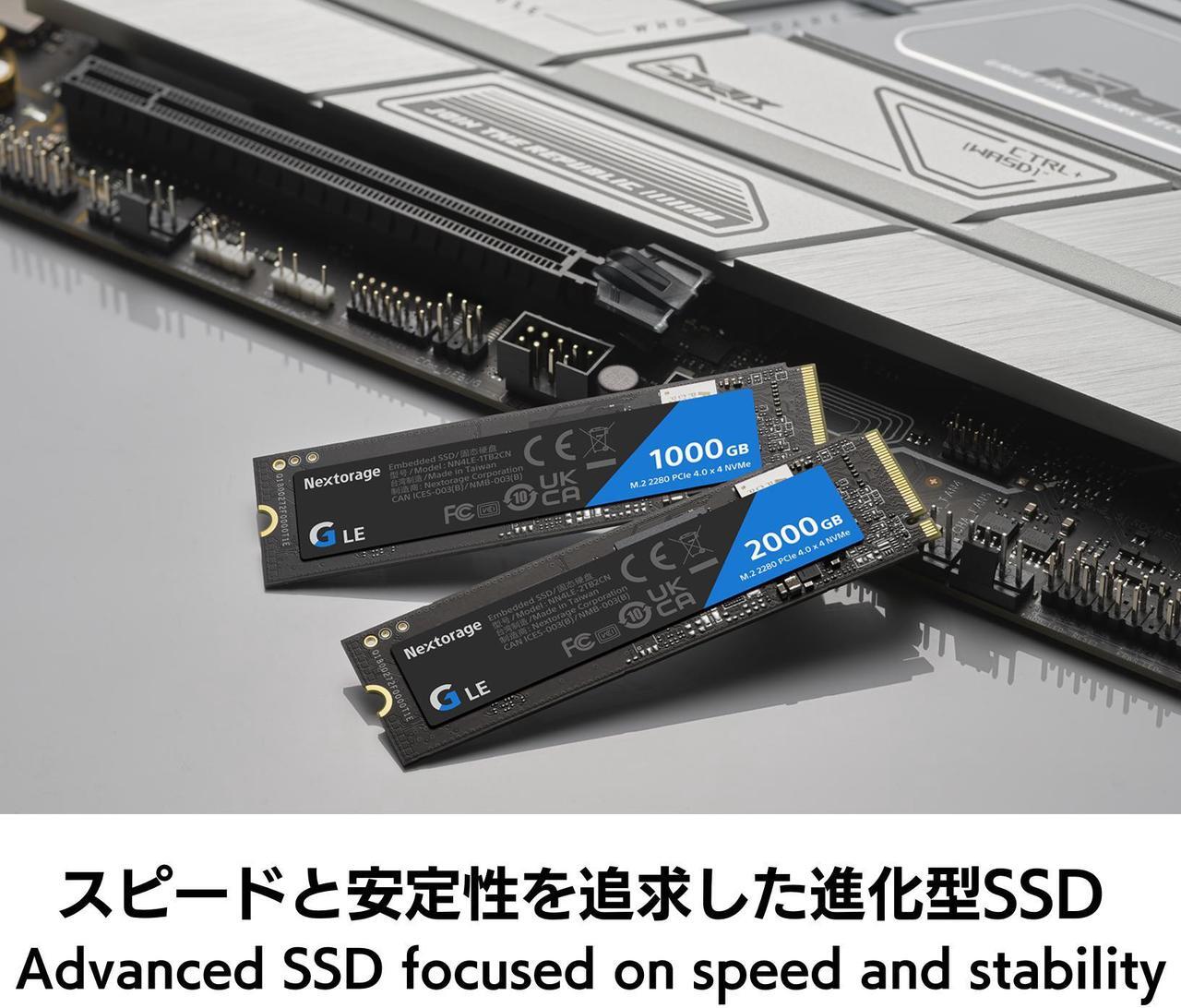 Alt view image 5 of 7 - Nextorage Japan 2TB NVMe M.2 2280 PCIe Gen.4 Internal SSD Read Speed up to 7400MB/s Write Speed Up to 6400 MB/s (G LE Series)
