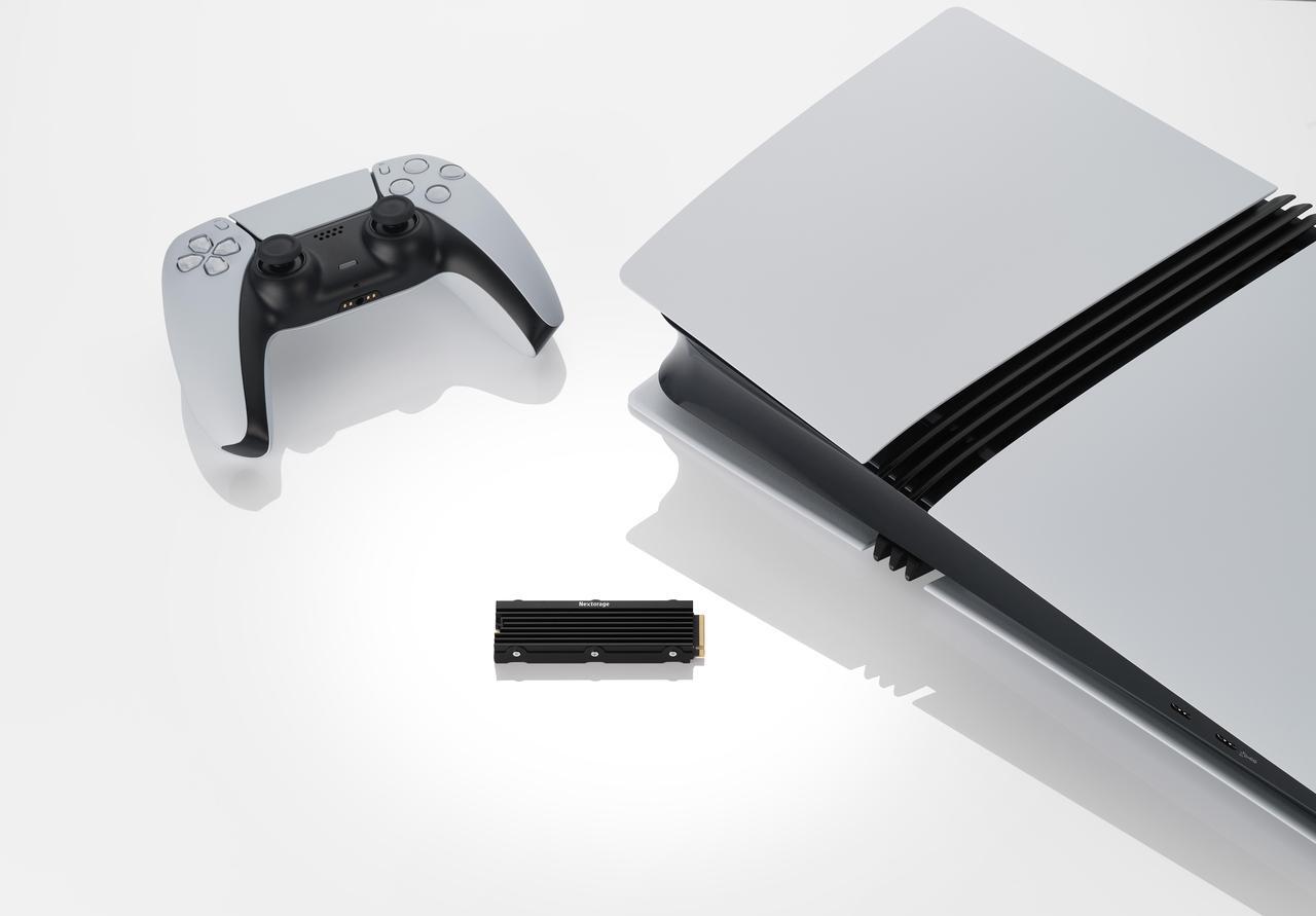 Alt view image 3 of 3 - Nextorage 4TB Internal SSD compatible with PS5/PS5 slim/PS5 Pro and PC M.2 2280 with Heatsink PCIe Gen4.0 NVMe NEM-PAC4TB/N SYM Maximum Transfer Rate Read: 7400MB/s, Write: 6400MB/s Solid State Drive