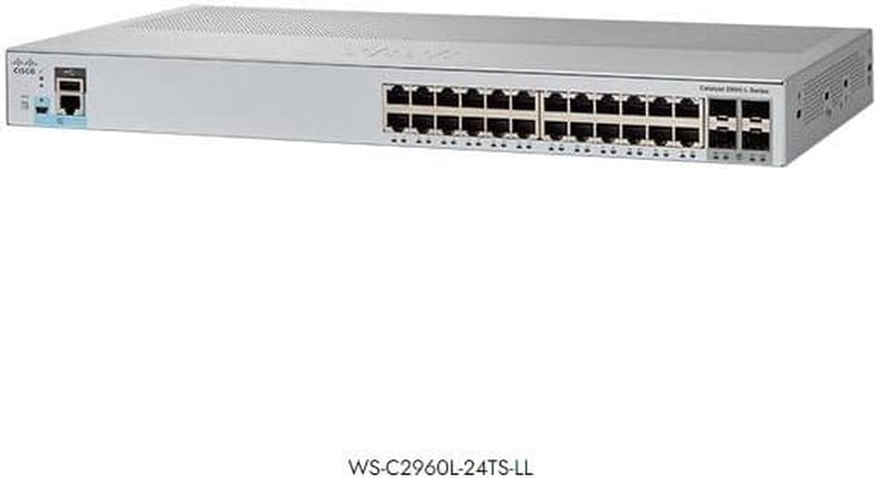 WS-C2960L-24TS-LL 2960-L Switch
2960L 24 port GigE, 4 x 1G SFP, LAN Lite (Asia Pacific Part Number: WS-C2960L-24TS-AP)