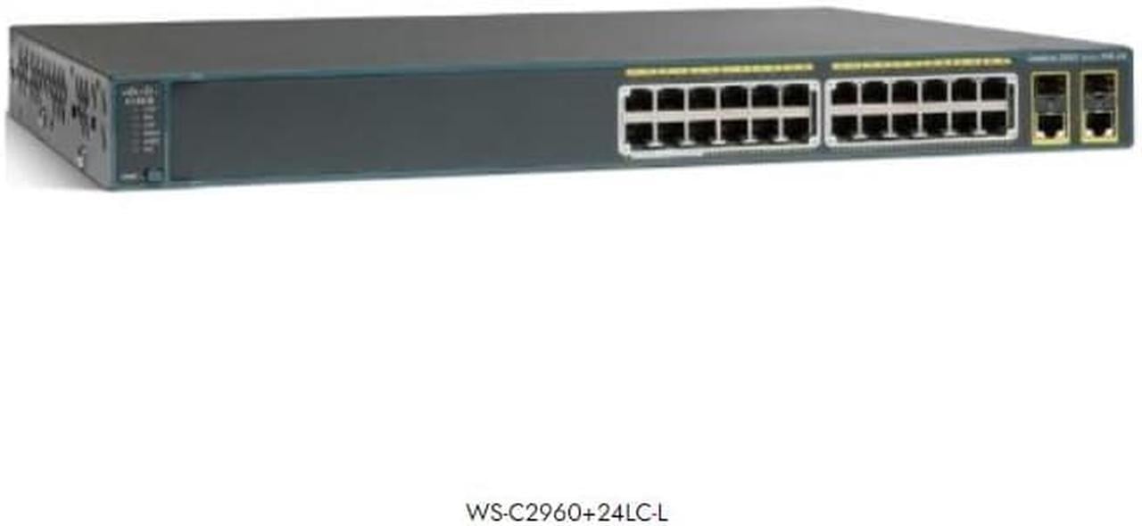 WS-C2960+24LC-L  2960 Plus Switch
 2960 plus 24 Port 10/100 (8 PoE) + 2 T/SFP LAN Base