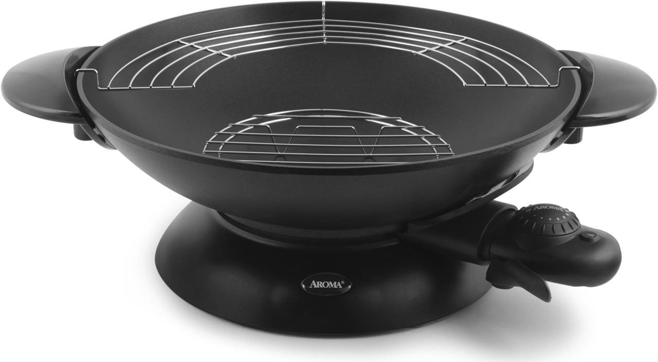 Alt view image 3 of 5 - Aroma Housewares AEW-307 Electric Wok, 5 Qt, Black