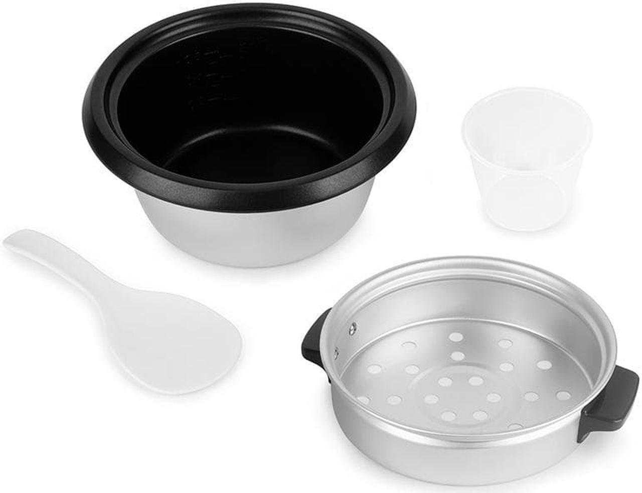 Alt view image 4 of 5 - Aroma 3-Cup Rice Cooker And Food Steamer, White