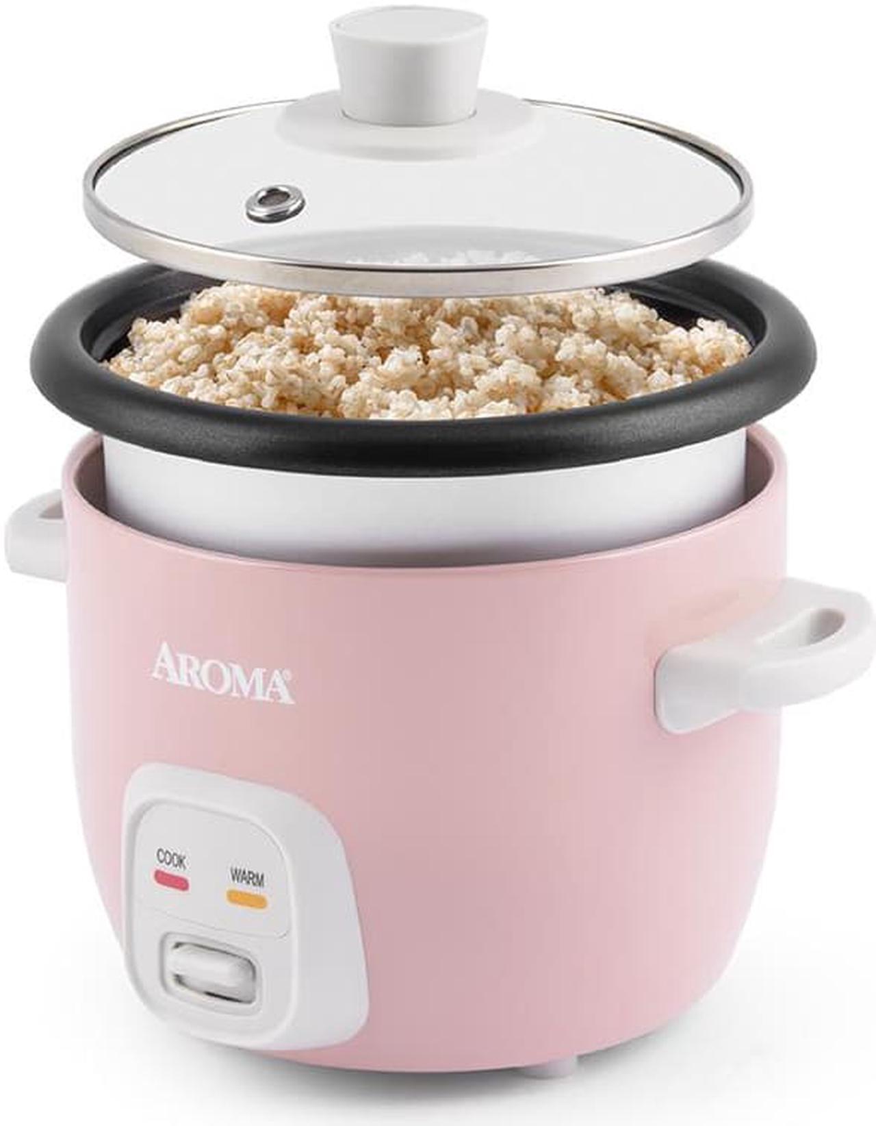 Alt view image 3 of 6 - Aroma Housewares 4-Cups (Cooked) / 1Qt. Rice & Grain Cooker (ARC-302NGP), Pink