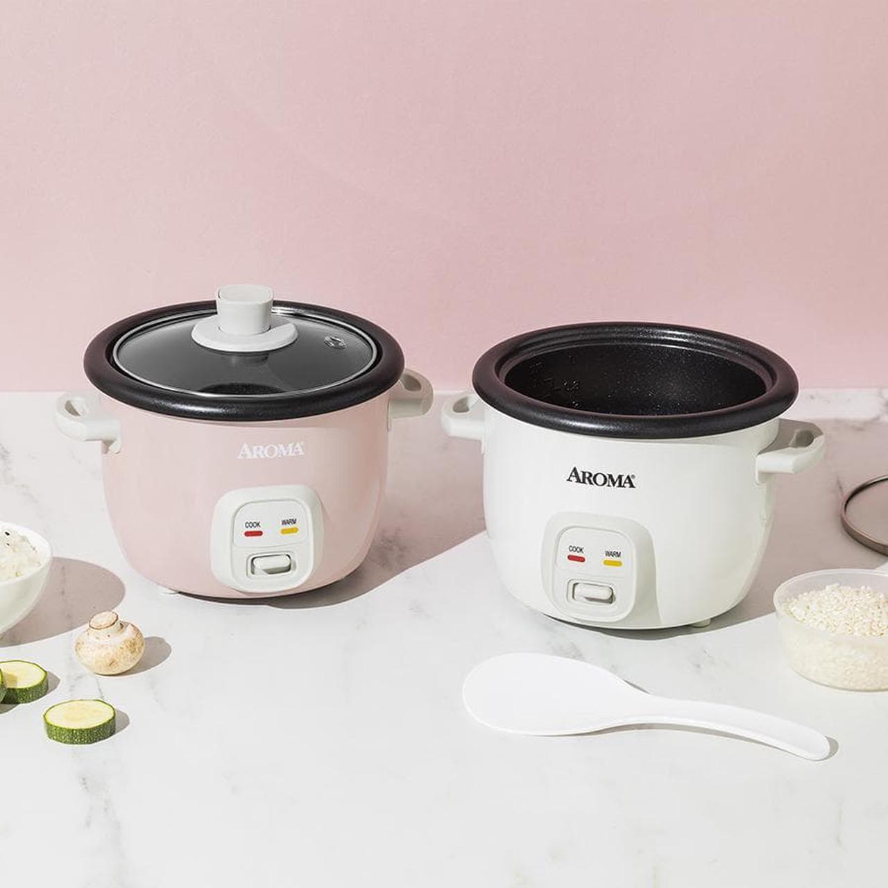 Alt view image 6 of 6 - Aroma Housewares 4-Cups (Cooked) / 1Qt. Rice & Grain Cooker (ARC-302NGP), Pink