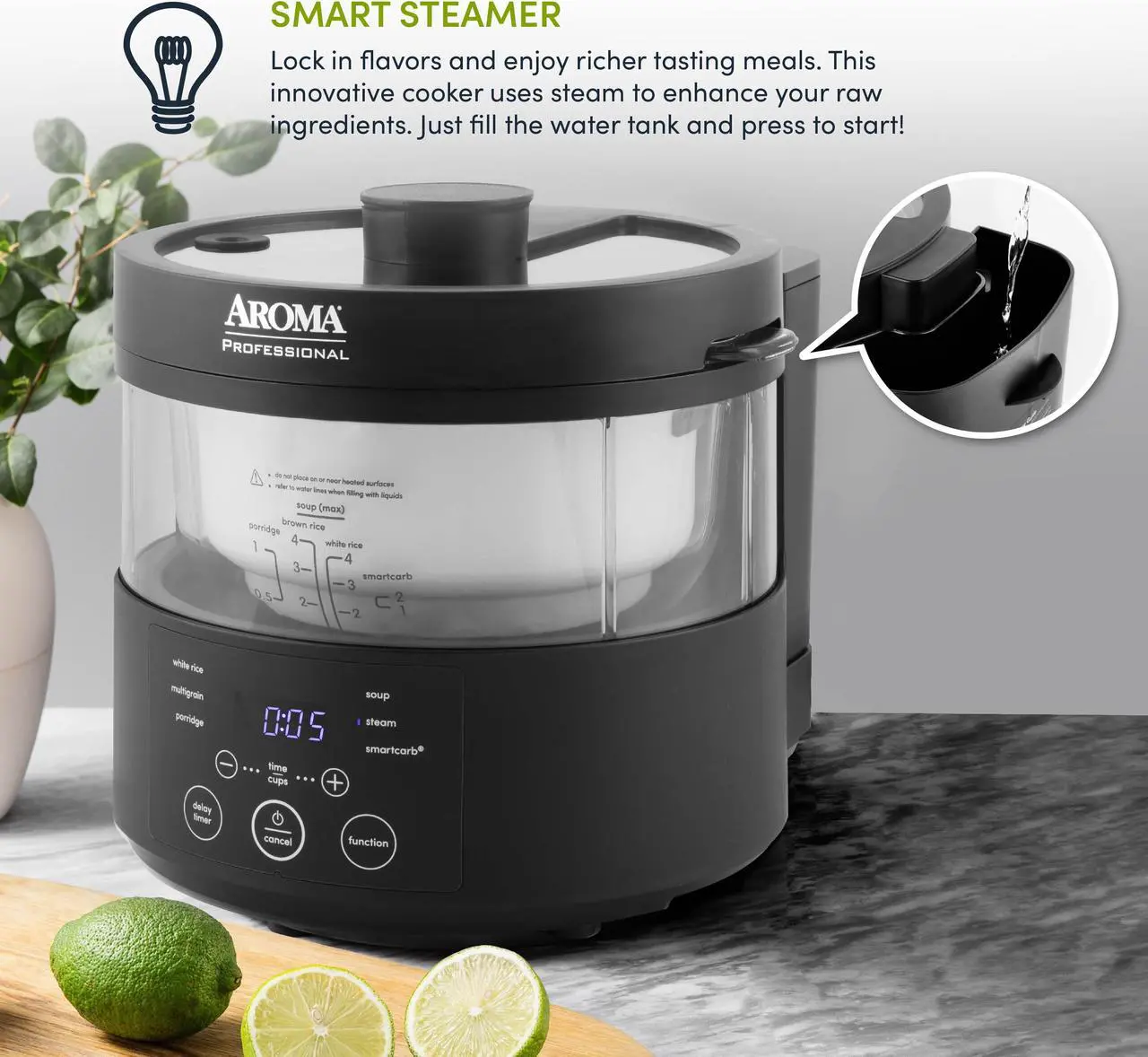 Aroma SMARTCARB Multicooker & Food Steamer - Thumbnail 4