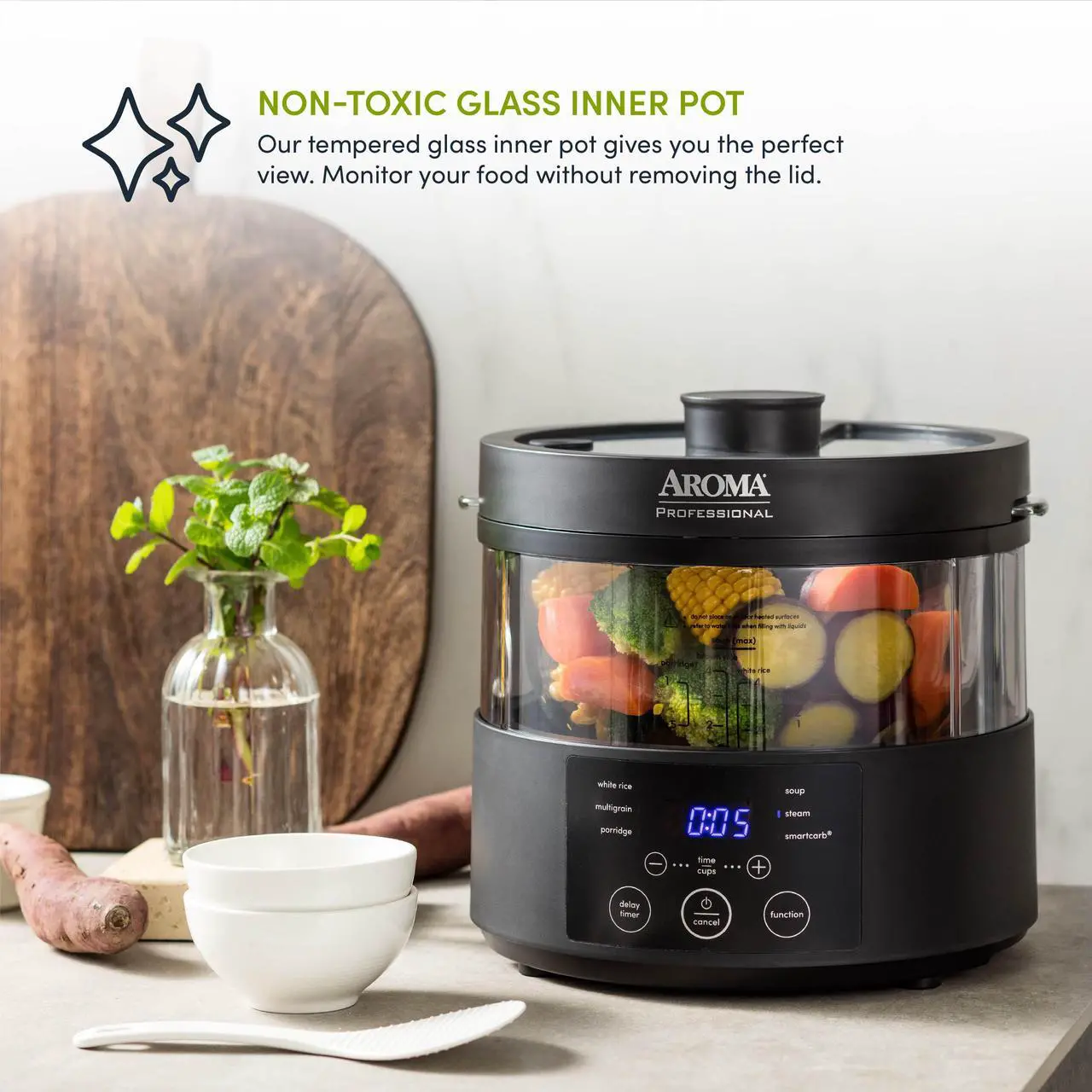 Aroma SMARTCARB Multicooker & Food Steamer - Thumbnail 3