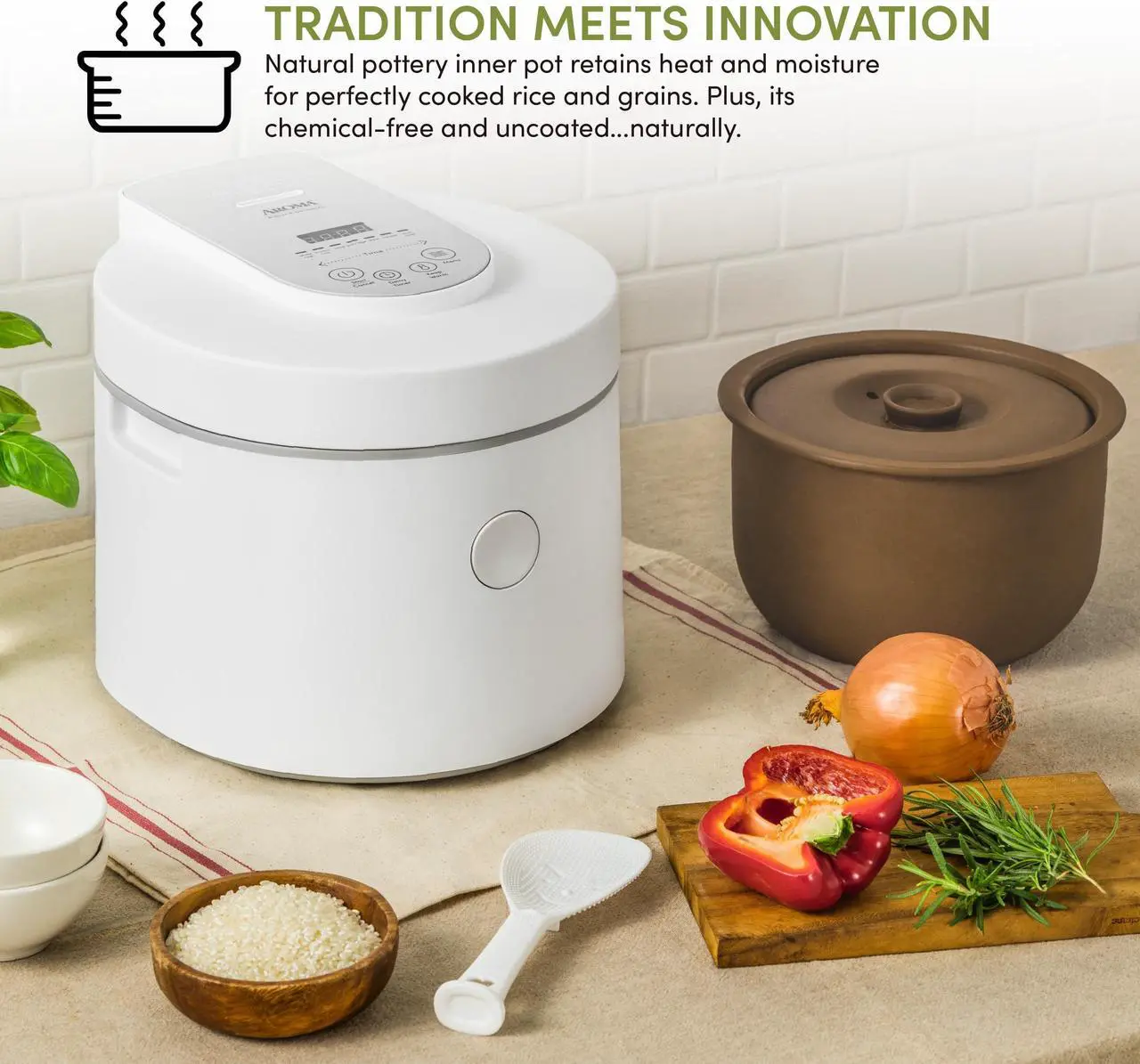 Alt view image 3 of 7 - AROMA® Professional 12-Cup (Cooked) / 3Qt. Purple Clay Rice & Grain Multicooker (ARC-7206P)