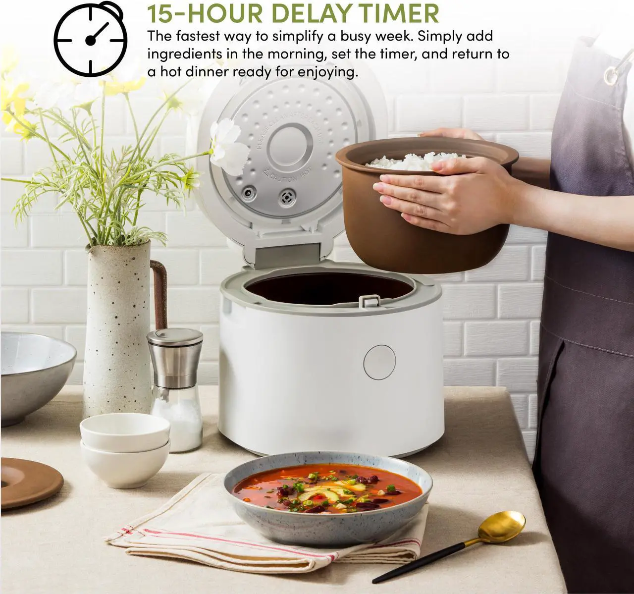 Alt view image 4 of 7 - AROMA® Professional 12-Cup (Cooked) / 3Qt. Purple Clay Rice & Grain Multicooker (ARC-7206P)