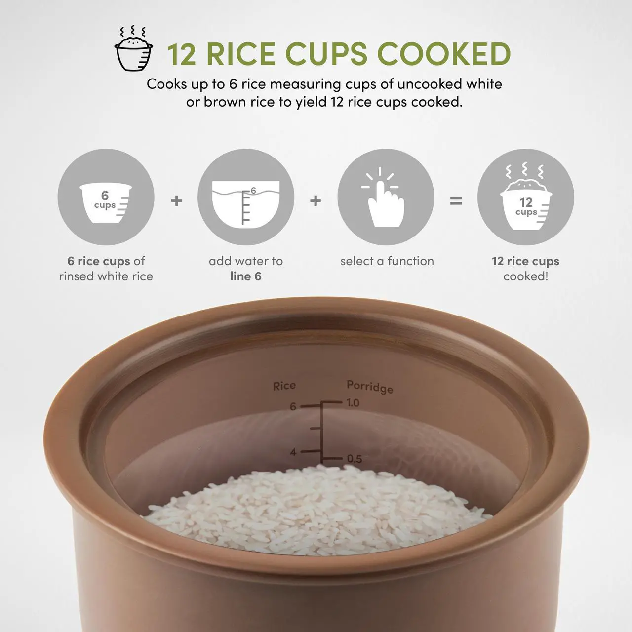 Alt view image 5 of 7 - AROMA® Professional 12-Cup (Cooked) / 3Qt. Purple Clay Rice & Grain Multicooker (ARC-7206P)