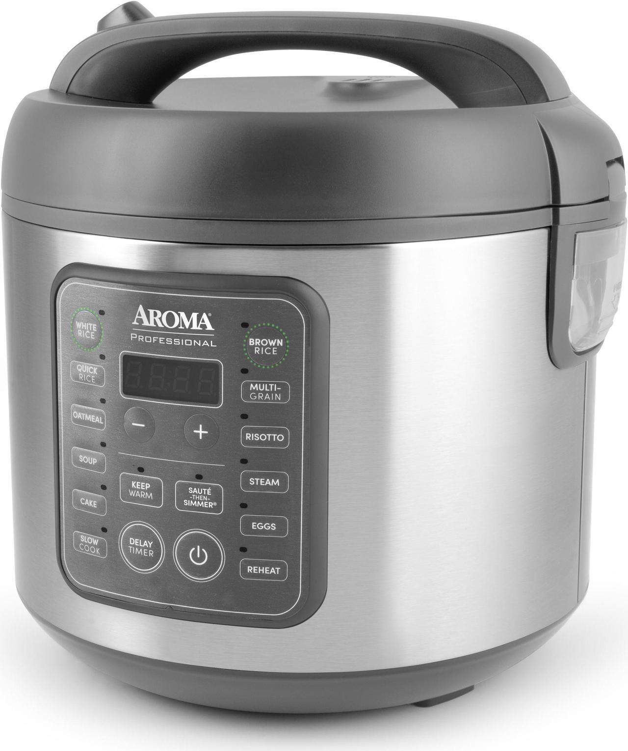 Alt view image 3 of 5 - AROMA Housewares 20-Cup (Cooked) / 5Qt. Digital Rice & Grain Multicooker (ARC-5200SG), Gray