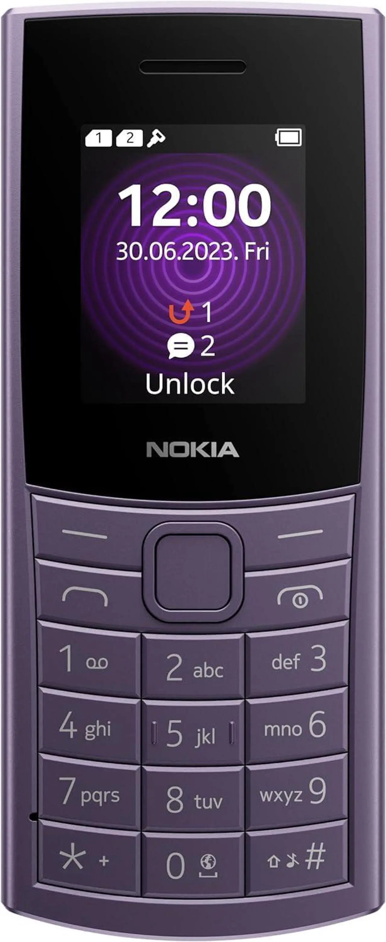 Alt view image 2 of 3 - Nokia 110 4G | Dual SIM | GSM Unlocked Mobile Phone | Volte | Blue | International Version | Not AT&T/Cricket/Verizon Compatible - Purple