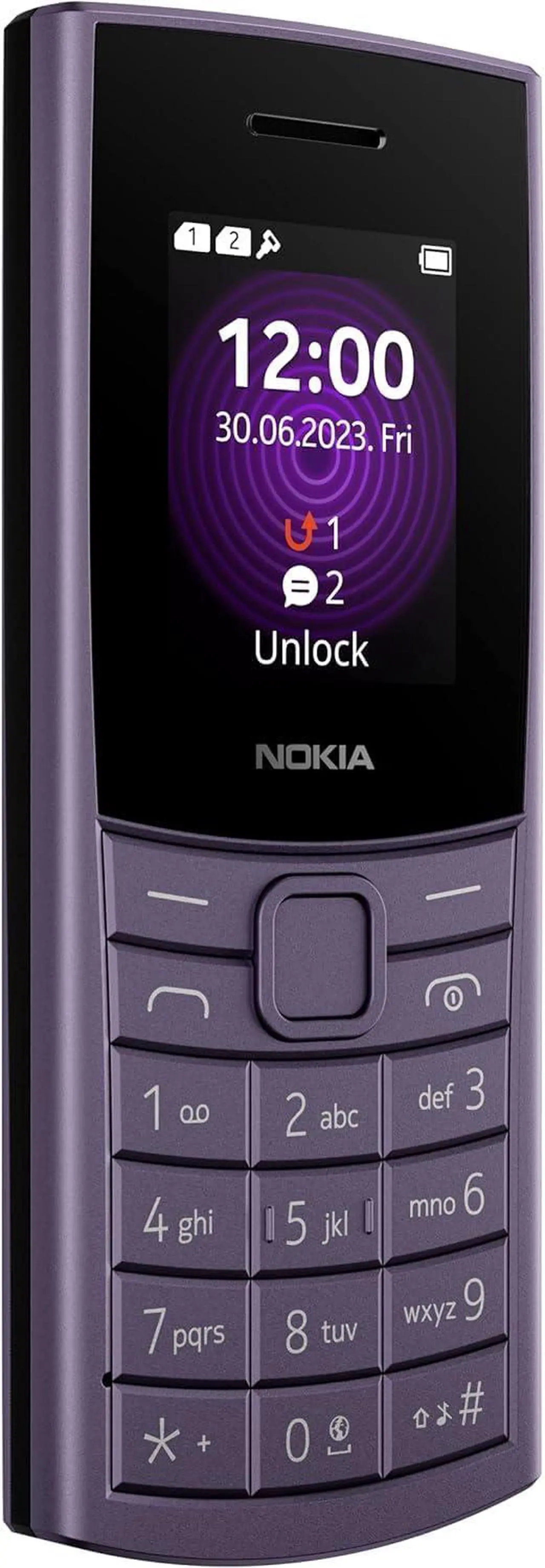 Alt view image 3 of 3 - Nokia 110 4G | Dual SIM | GSM Unlocked Mobile Phone | Volte | Blue | International Version | Not AT&T/Cricket/Verizon Compatible - Purple