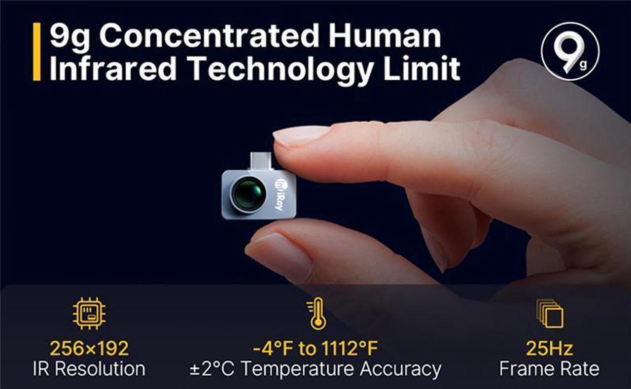 Alt view image 5 of 7 - InfiRay P2 PRO IOS  Xinfrared Infrared Thermal Camera+Magnetic Macro lens P2 Pro IOS Lens