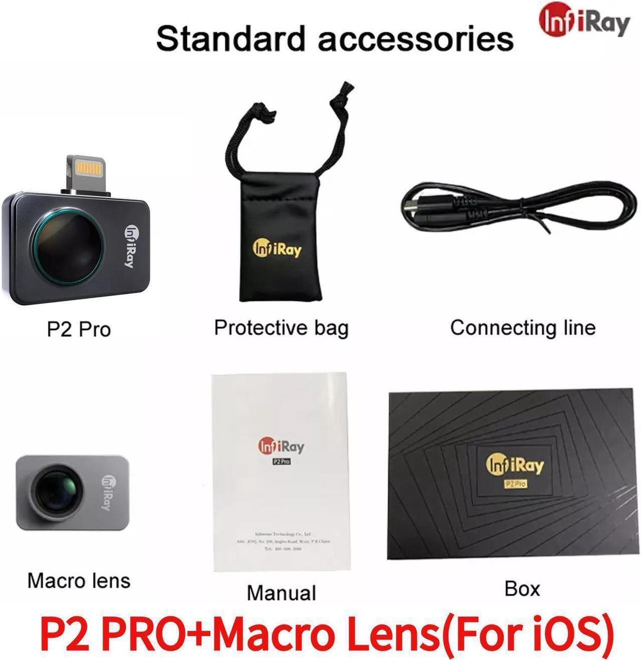 Alt view image 7 of 7 - InfiRay P2 PRO IOS  Xinfrared Infrared Thermal Camera+Magnetic Macro lens P2 Pro IOS Lens