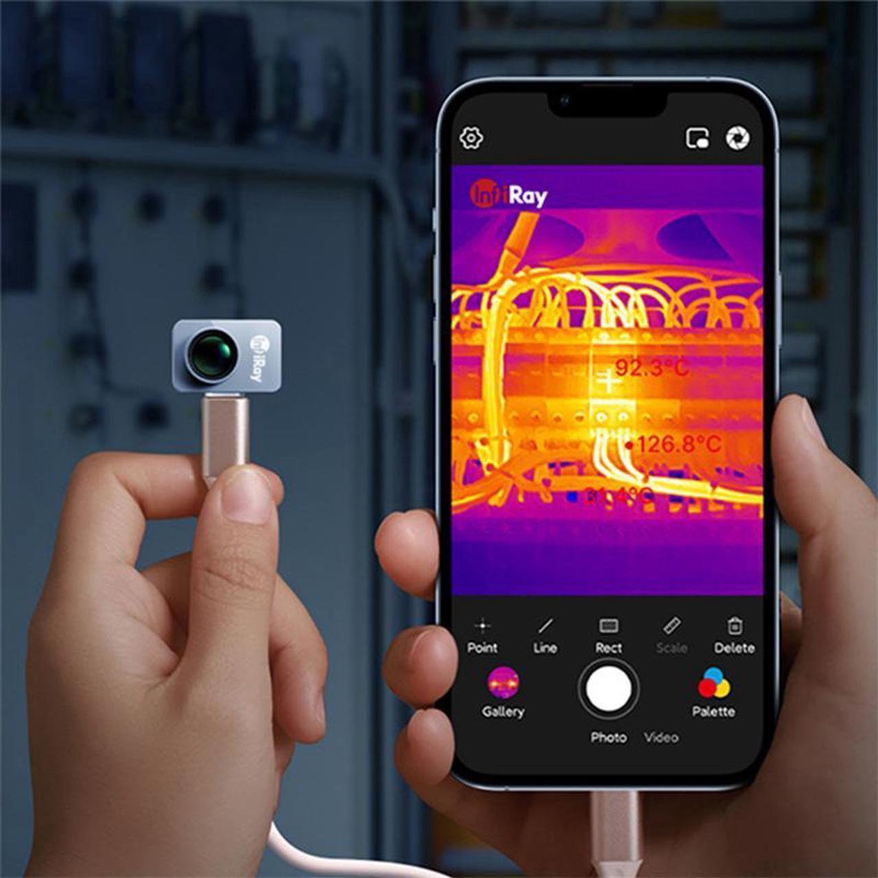 Alt view image 6 of 7 - InfiRay P2 PRO Android Xinfrared Infrared Thermal Camera+Magnetic Macro lens (P2 Pro Android Type-C Lens)