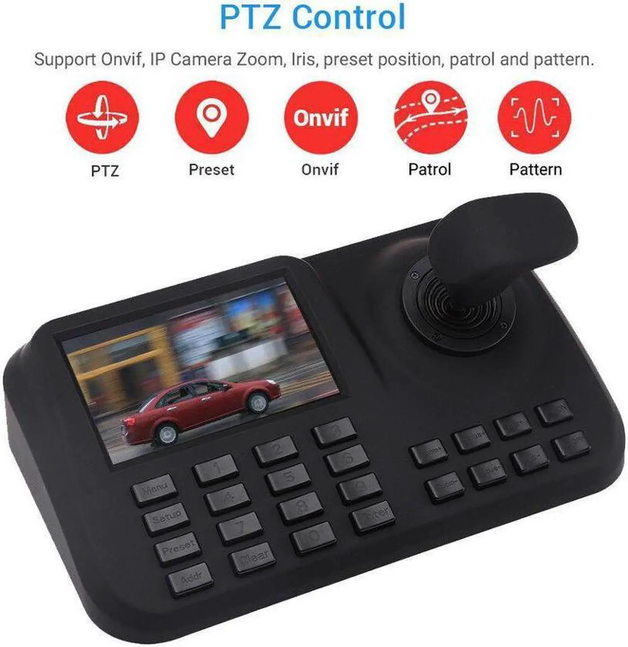 Alt view image 6 of 6 - 5" PTZ Keyboard Controller Joystick CCTV Security Speed For IP Camera