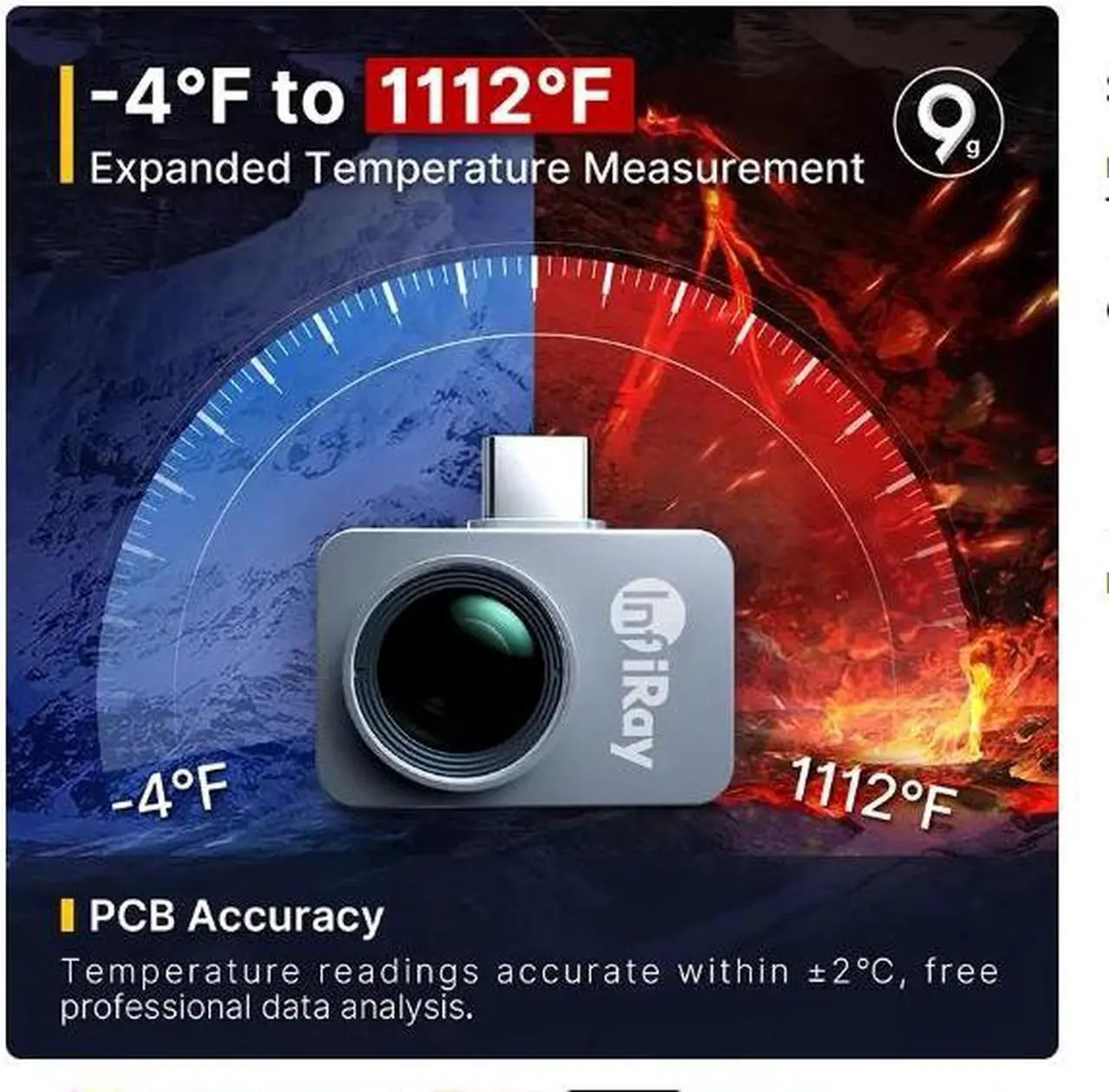Alt view image 4 of 7 - P2 Pro InfiRay Xinfrared Thermal IR Camera Imager Night Vision Infrared Imaging for Type C