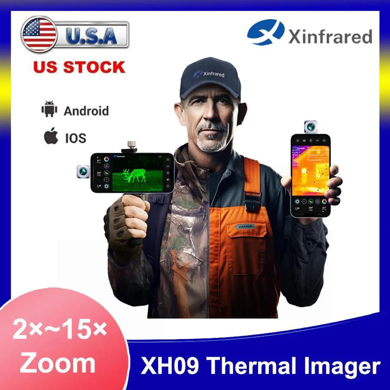 Main image of XH09 Thermal Imaging Camera Imager Scope for Hunti for iPhone iOS