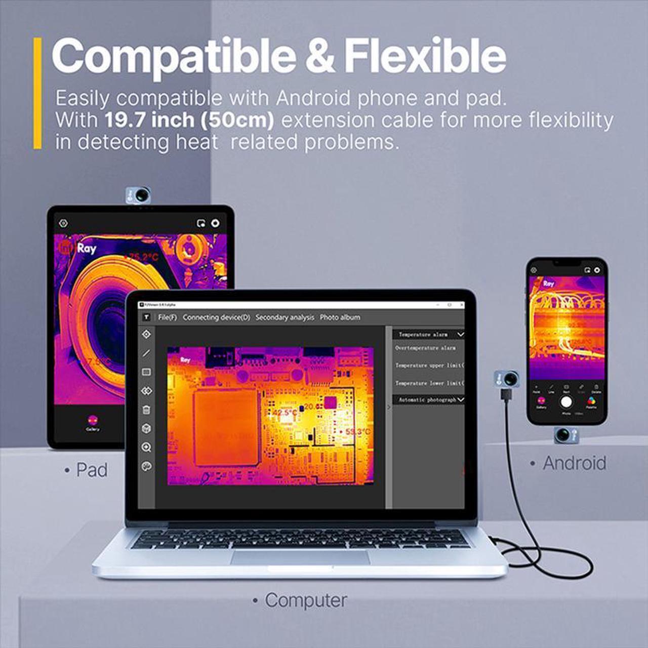 Alt view image 3 of 7 - InfiRay P2 Pro Thermal Camera for Android Type-C Mobile Phone PCB Main Board