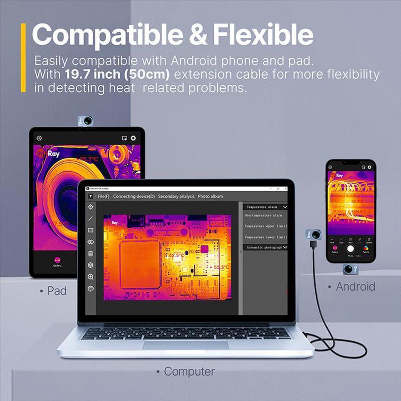 Alt view image 6 of 7 - InfiRay P2 Pro Thermal Camera for Android Type-C Mobile Phone PCB Main Board