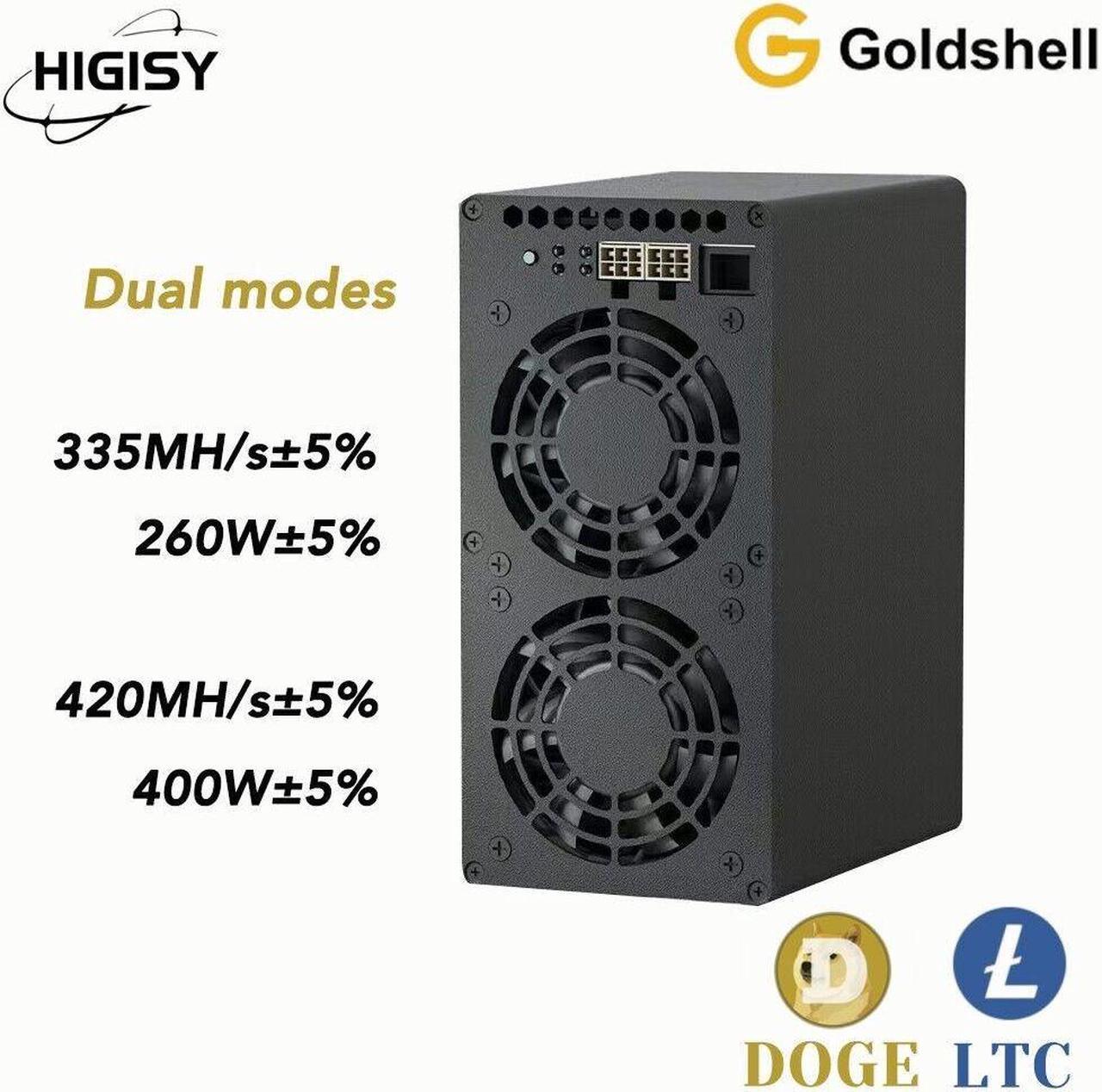 Main image of Goldshell Mini Doge II Miner Doge Coin LTC Dual Mode 420M or 335M without PSU