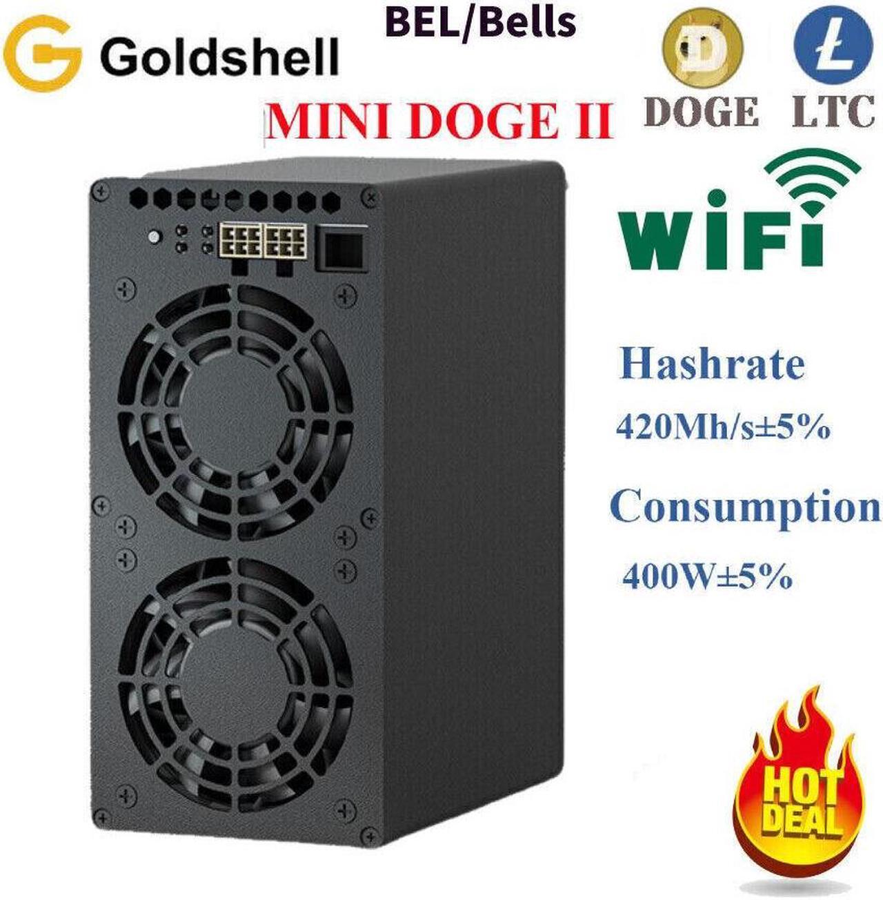 Main image of Goldshell Mini doge II Miner, 335Mh260W OR 420MH400W,WiFi versionDual digging without PSU