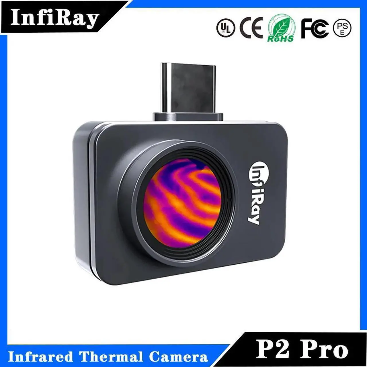 Alt view image 2 of 7 - InfiRay P2 Pro Thermal Camera for Android USB Type C Thermographic Camera Infrared Vision Thermal Imager Without handle bracket(Android no Lens)  Type-C