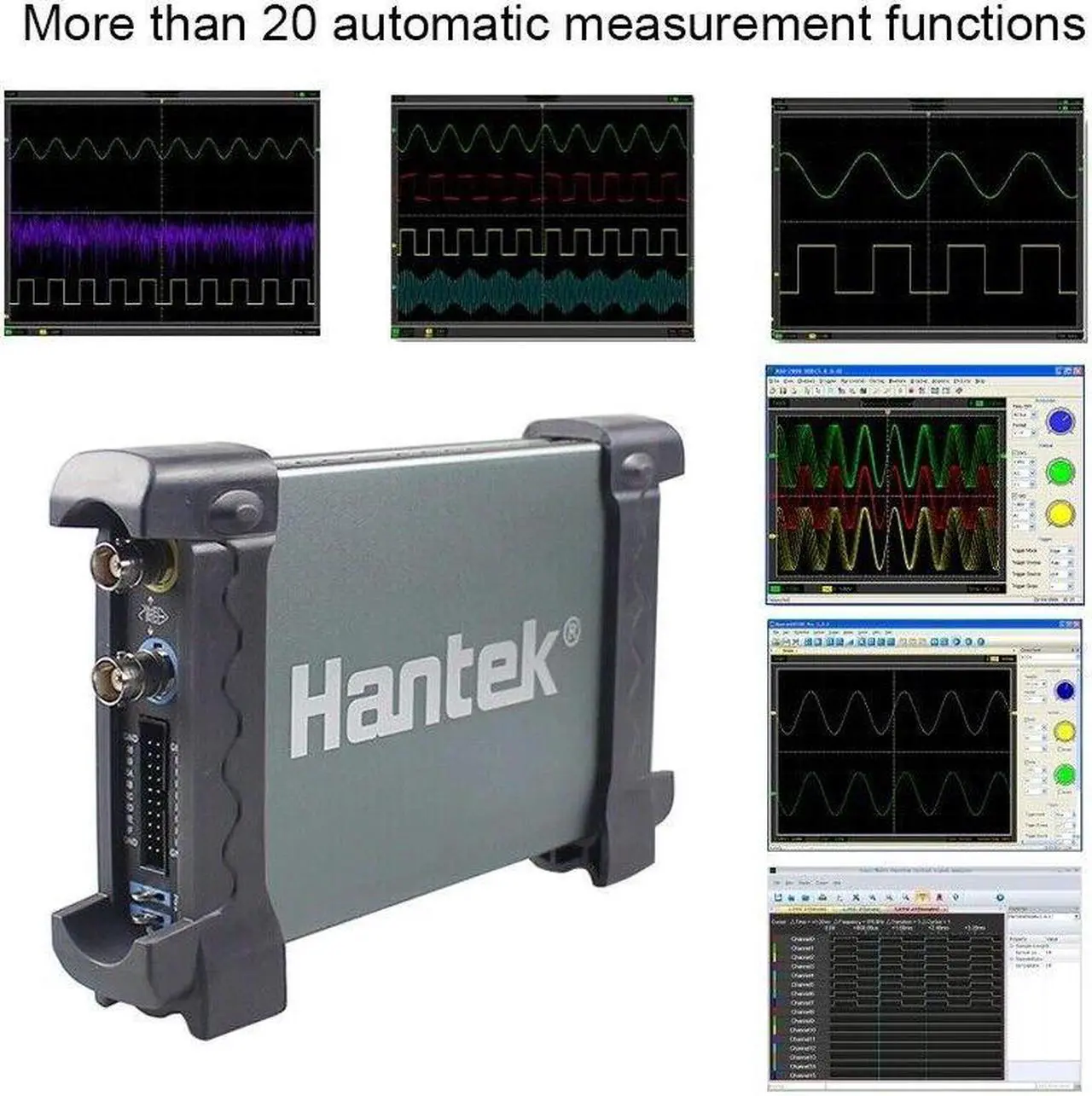 Alt view image 7 of 7 - Hantek 6022BE Storage 2CH FFT PC Based Digital Oscilloscope USB 48MSa/s 20MHz