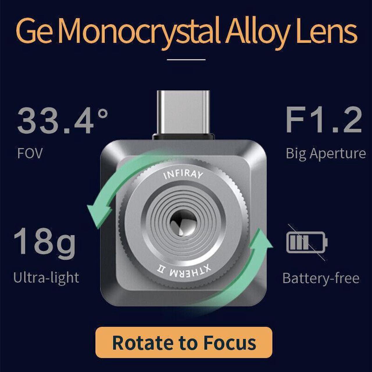 Alt view image 4 of 7 - InfiRay Thermal Imager T2L Night Vision Mobile Thermal Camera Android iOS for iPhone iOS