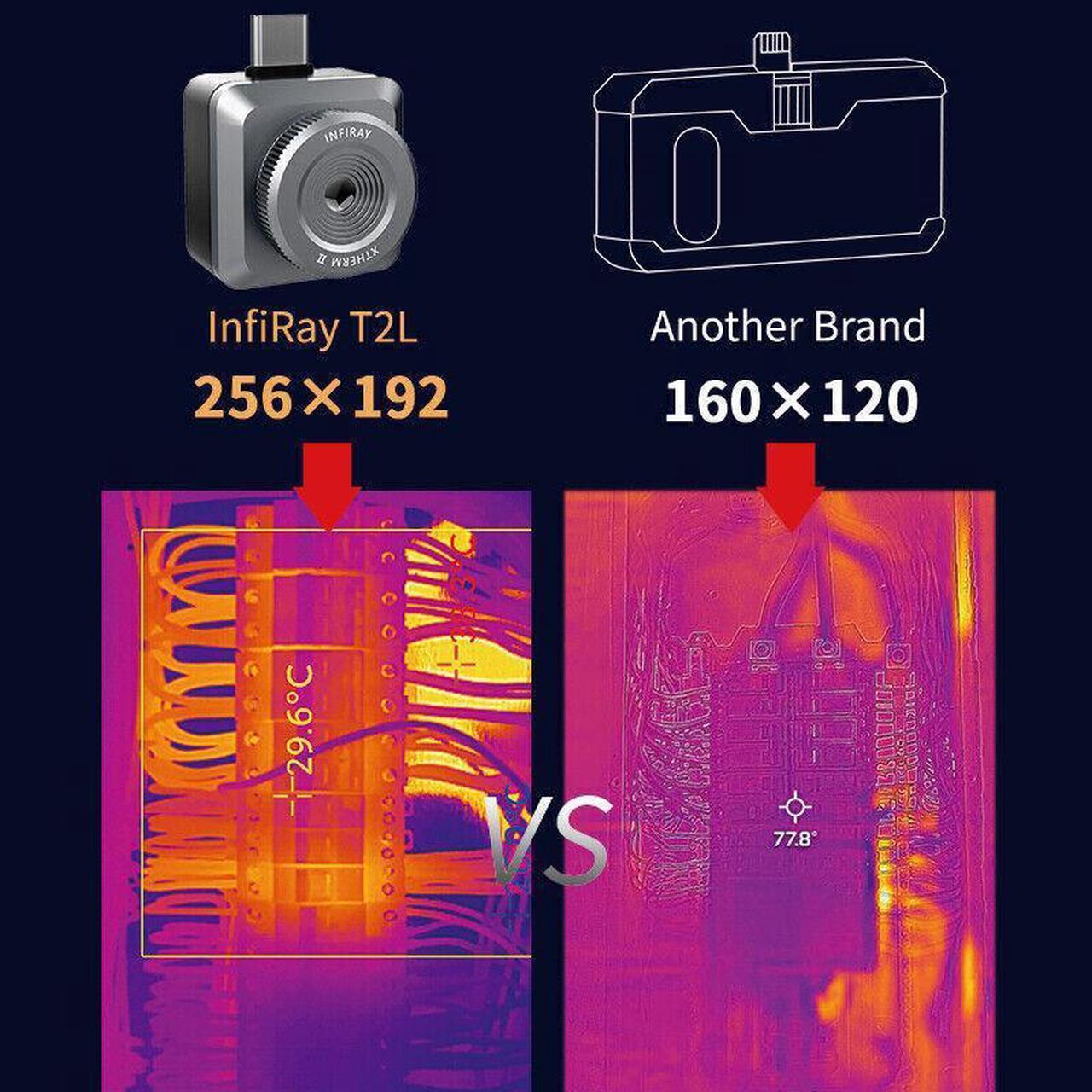 Alt view image 7 of 7 - InfiRay Thermal Imager T2L Night Vision Mobile Thermal Camera Android iOS for iPhone iOS