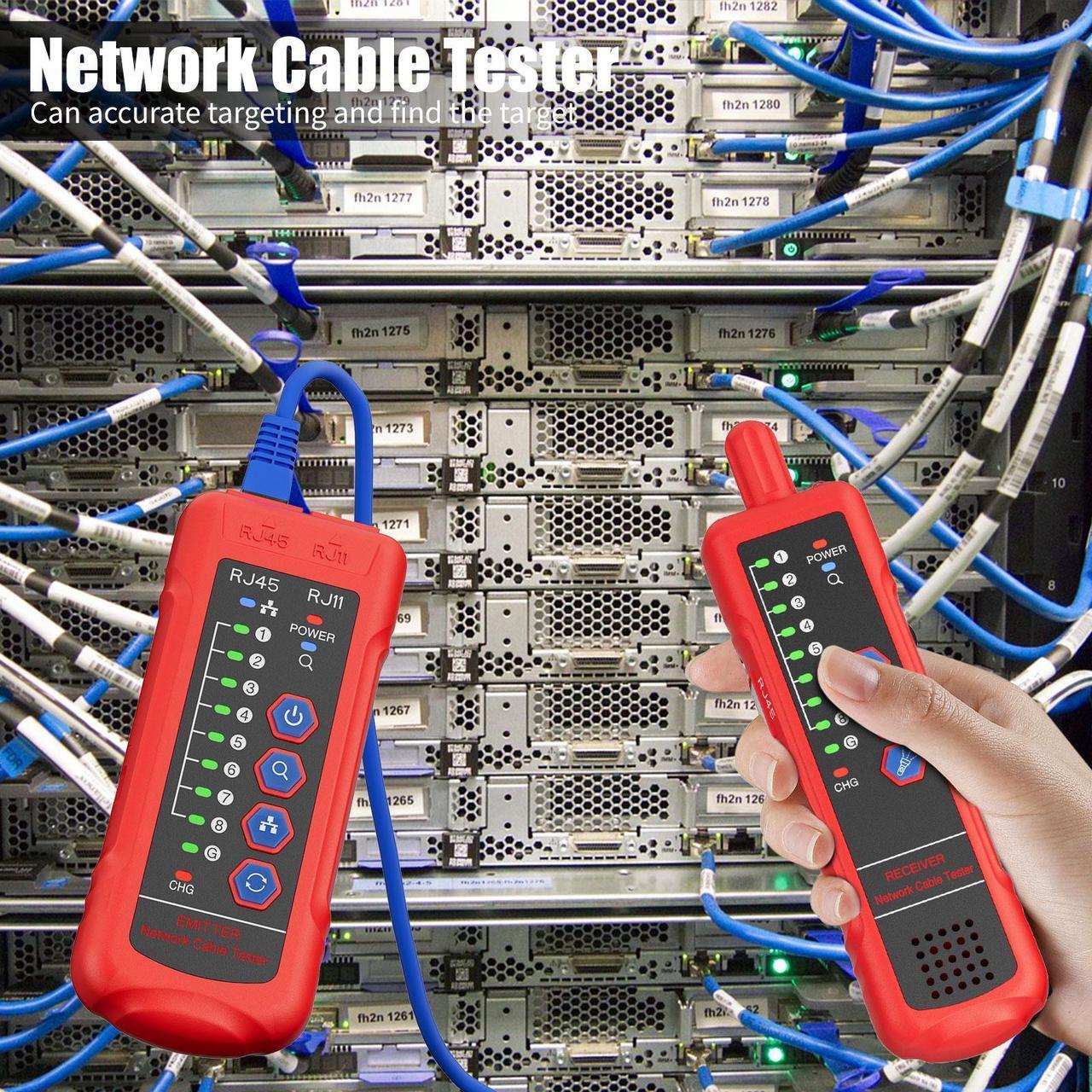 Alt view image 6 of 7 - U810TXU820RX Digital Cable Tester: RJ11/RJ45/Cat5/Cat6 Testing w/ 3km(9840ft) Range, Signal Tracing & Noise-Free Tech for Electricians & Home Networks