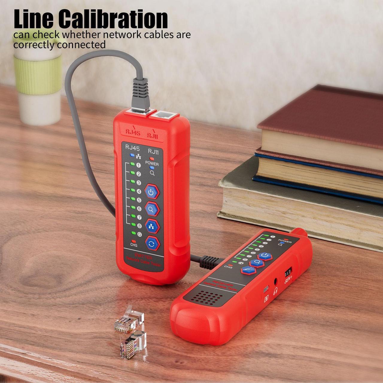 Alt view image 7 of 7 - U810TXU820RX Digital Cable Tester: RJ11/RJ45/Cat5/Cat6 Testing w/ 3km(9840ft) Range, Signal Tracing & Noise-Free Tech for Electricians & Home Networks