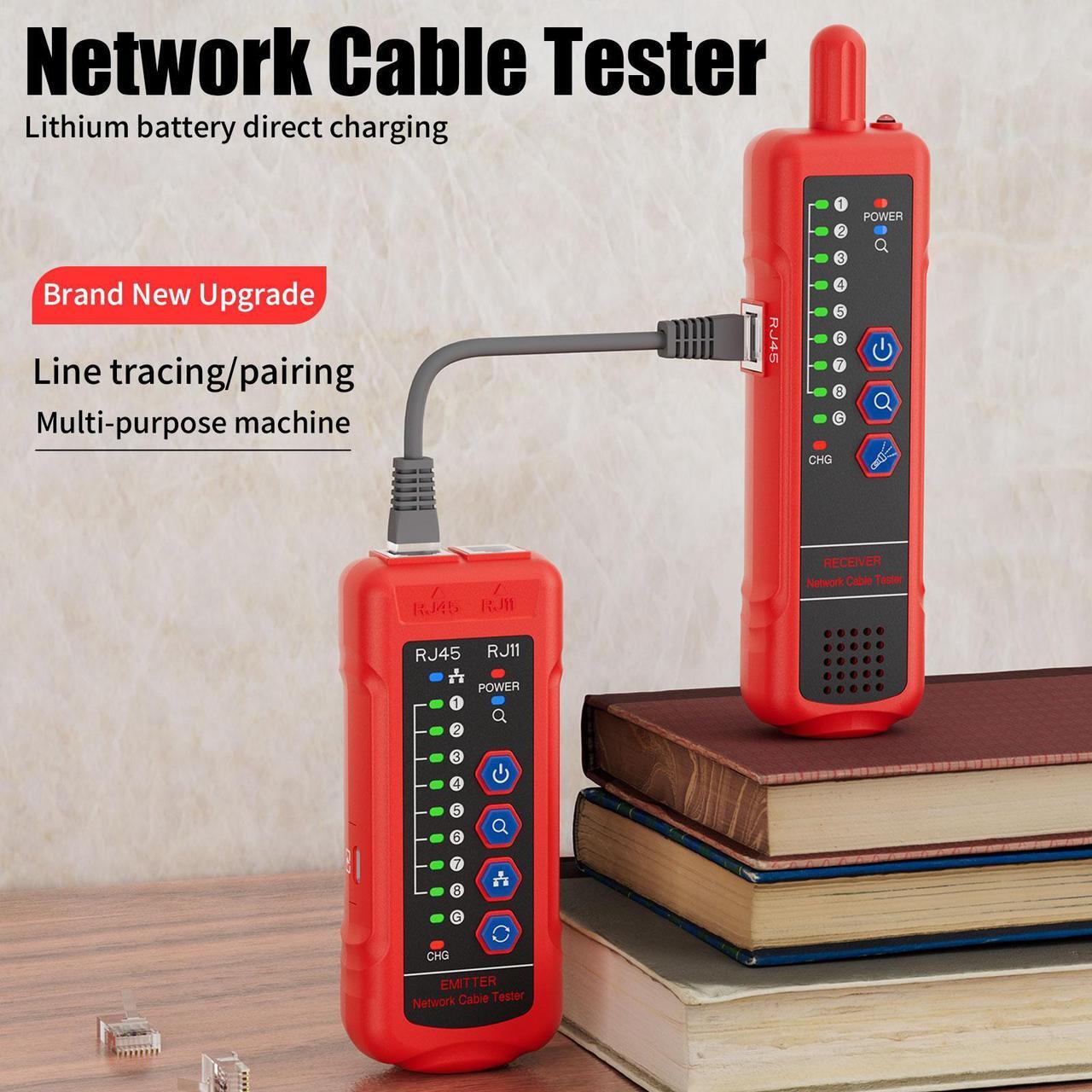 Alt view image 2 of 7 - U810TXU820RX Digital Cable Tester: RJ11/RJ45/Cat5/Cat6 Testing w/ 3km(9840ft) Range, Signal Tracing & Noise-Free Tech for Electricians & Home Networks