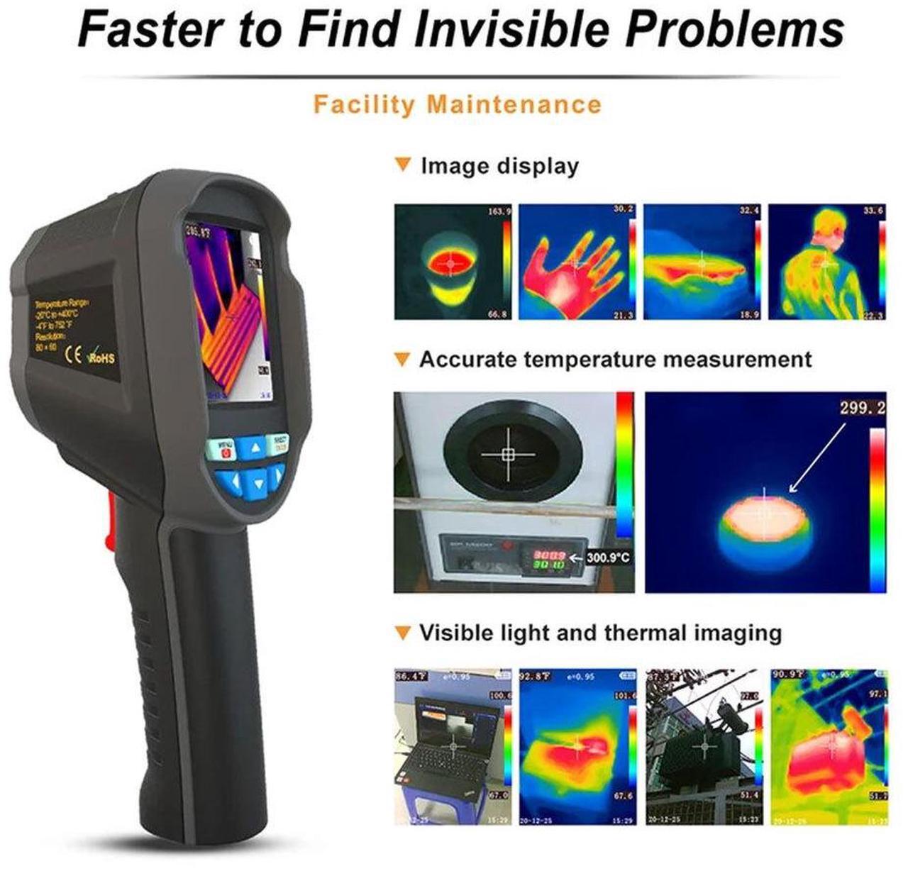 Alt view image 2 of 7 - HT-03 IR Infrared Thermal Imager & Visible Light Camera Digital Imaging 120x90