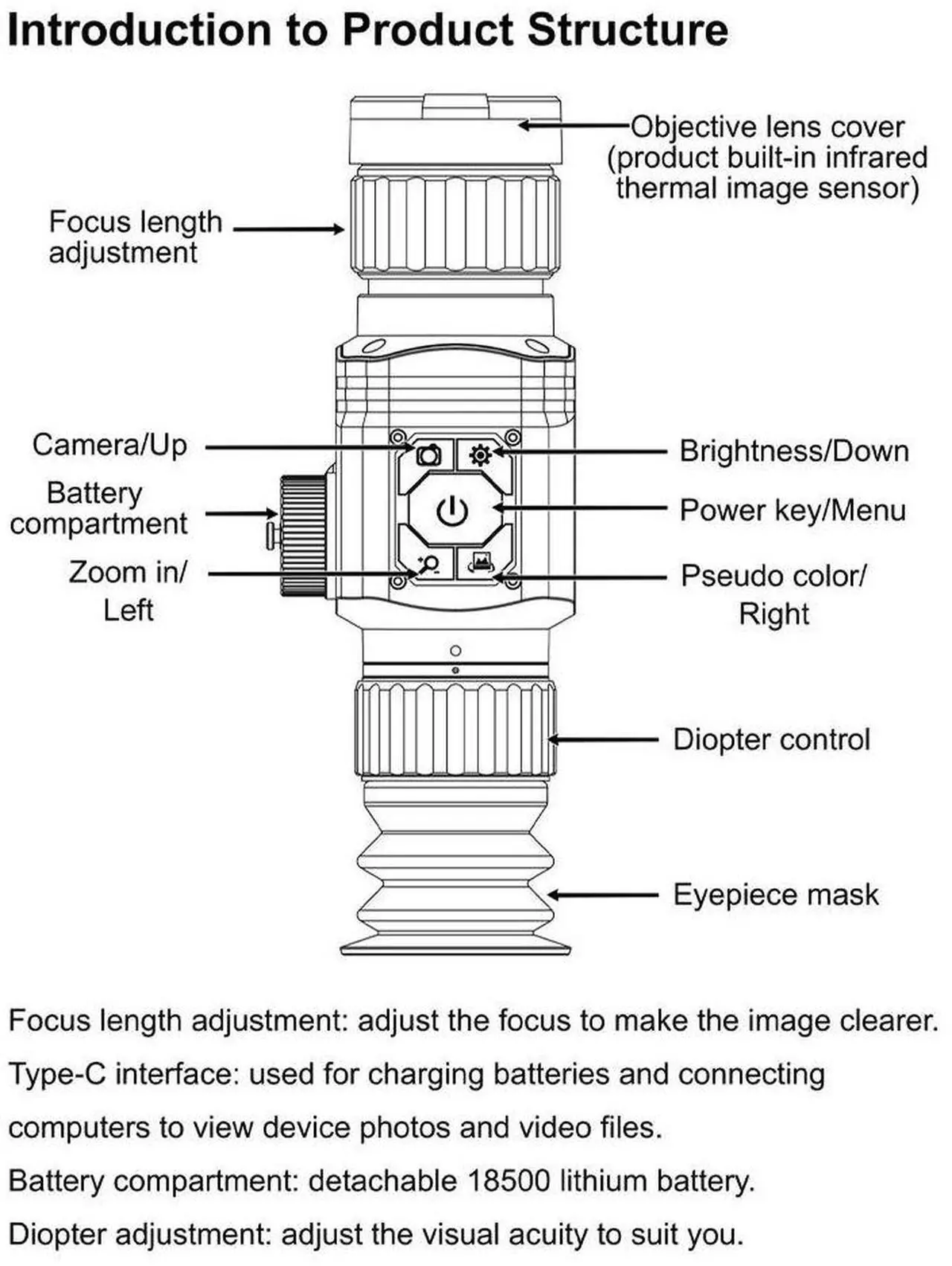 Alt view image 5 of 7 - HTI HT-A7 35mm Outdoor Thermal Sight Monocular Outdoor Thermal Scope Telescope