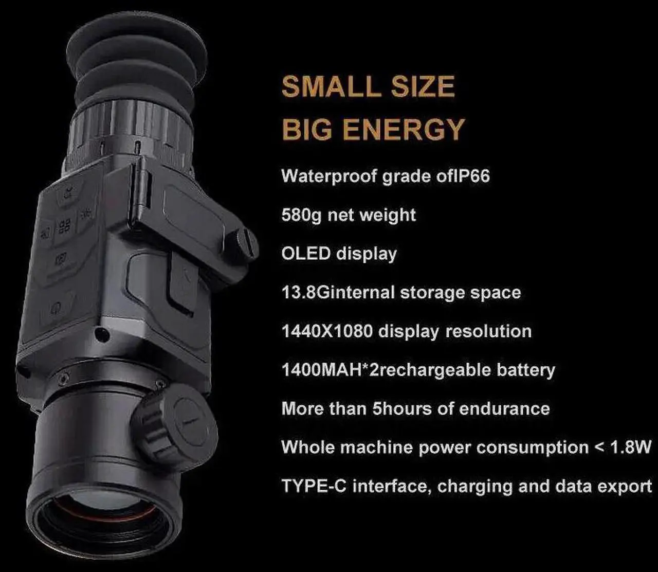 Alt view image 4 of 7 - HT-C18 35mm Long Range Hunting Thermo Scope Camera 384x288 Thermal Imaging Monocular