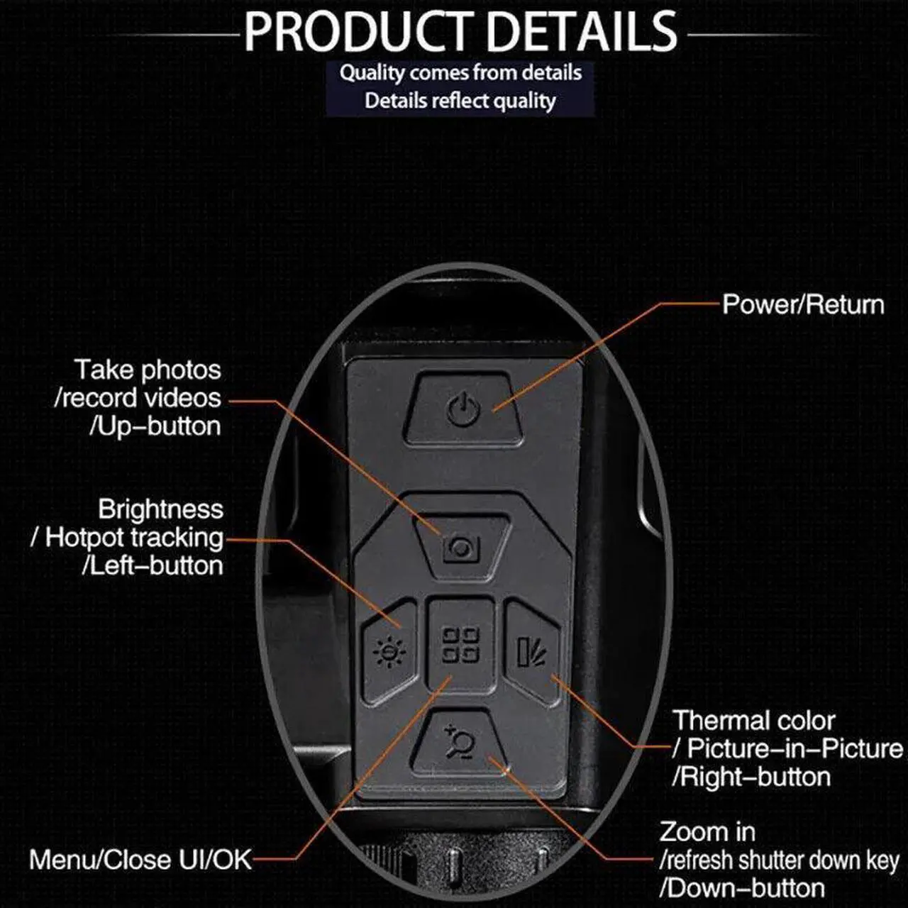 Alt view image 6 of 7 - HT-C18 35mm Long Range Hunting Thermo Scope Camera 384x288 Thermal Imaging Monocular